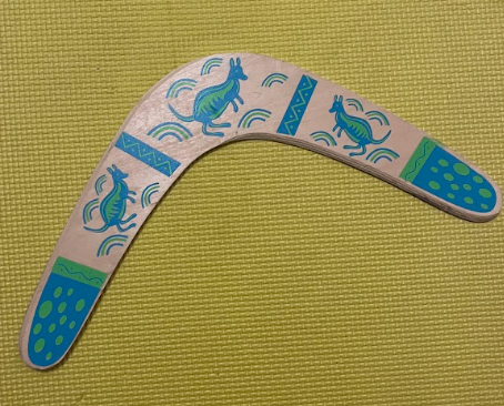 Wooden Australian Souvenir Boomerang