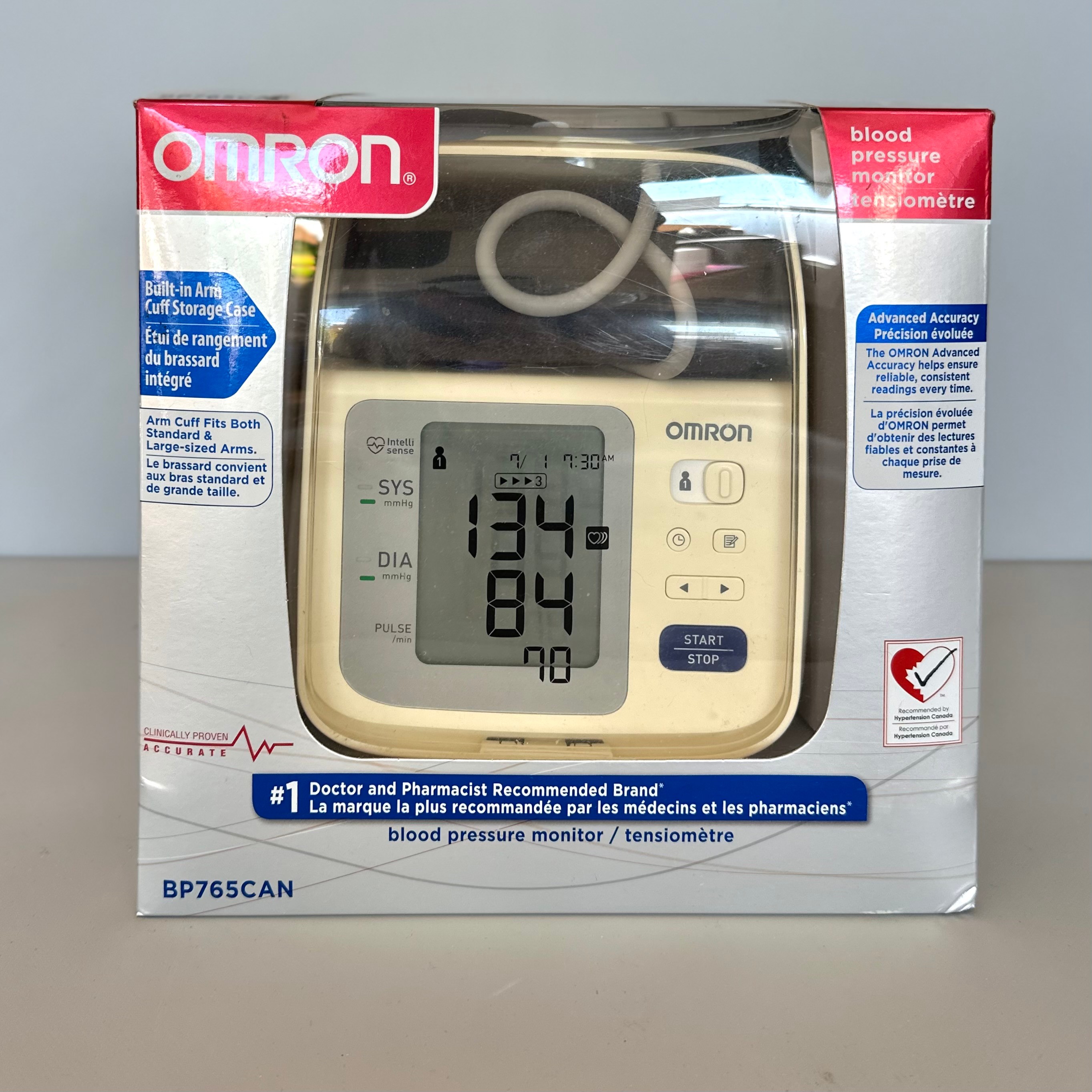 Omron BP765CAN Upper Arm Blood Pressure Monitor
