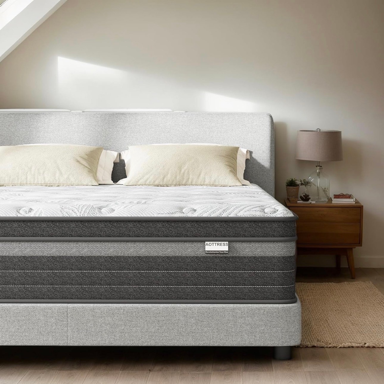 12" Full Hybrid Mattress CertiPUR-US Bed pressure/motion relief - photo 2