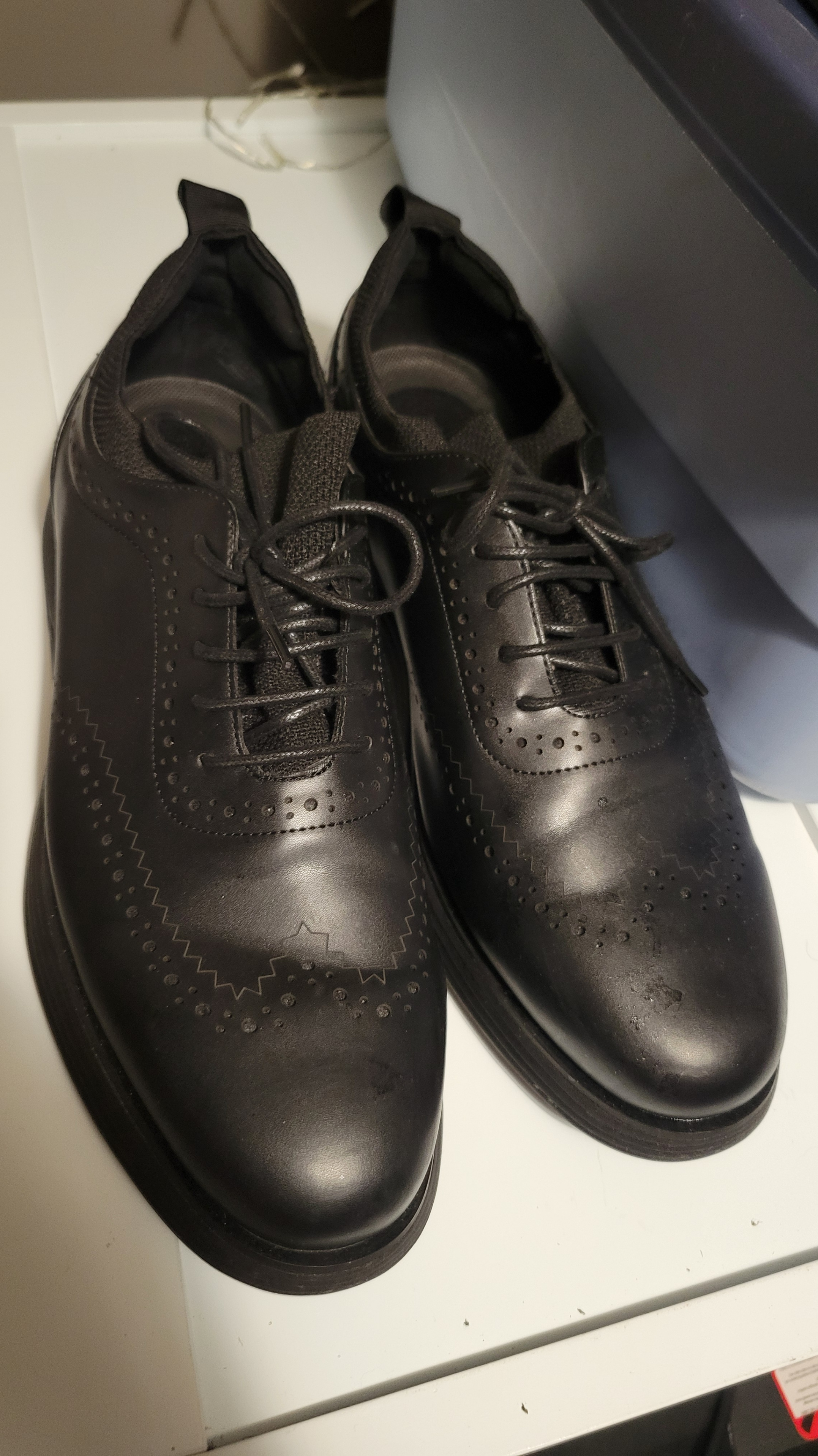 size 13 mens black nonslip dress shoes