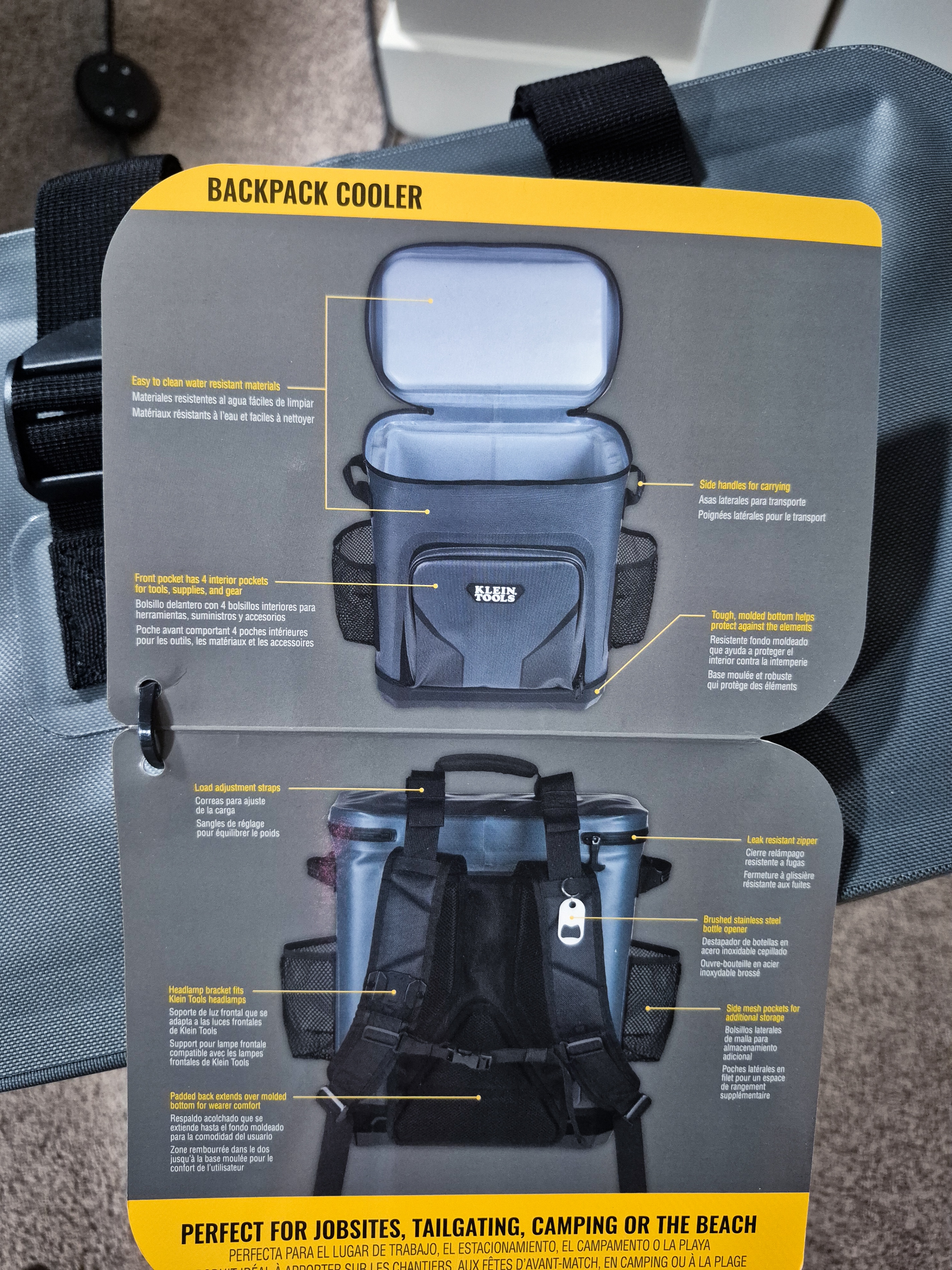 New with Tags! Klein Tools Backpack Cooler Model 62810BPCLR - photo 5