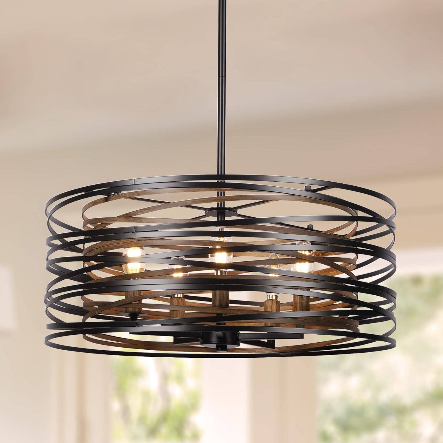 Farmhouse Dining Room Light Fixture, 5-Light Antique Chandelier - photo 5