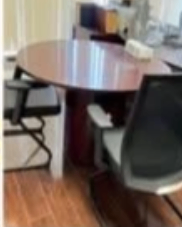 Wooden conference table