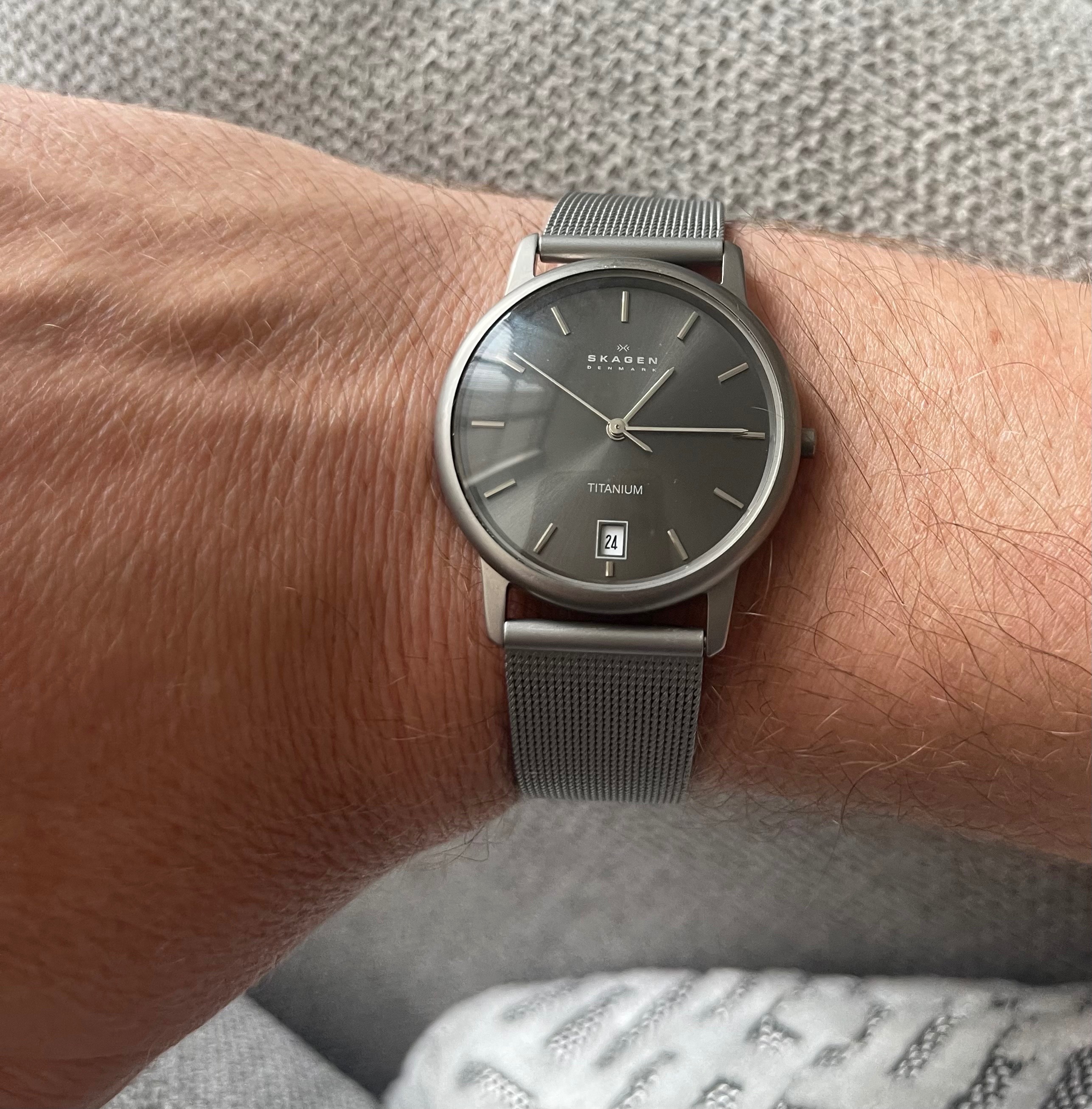 Vintage Skagen Titanium Mesh Watch – Running (Mint Condition)