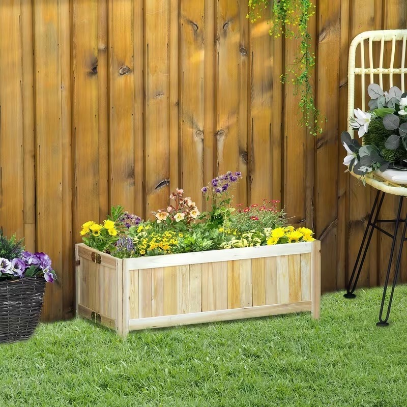 28" x 12" Foldable Wooden Raised Garden Bed