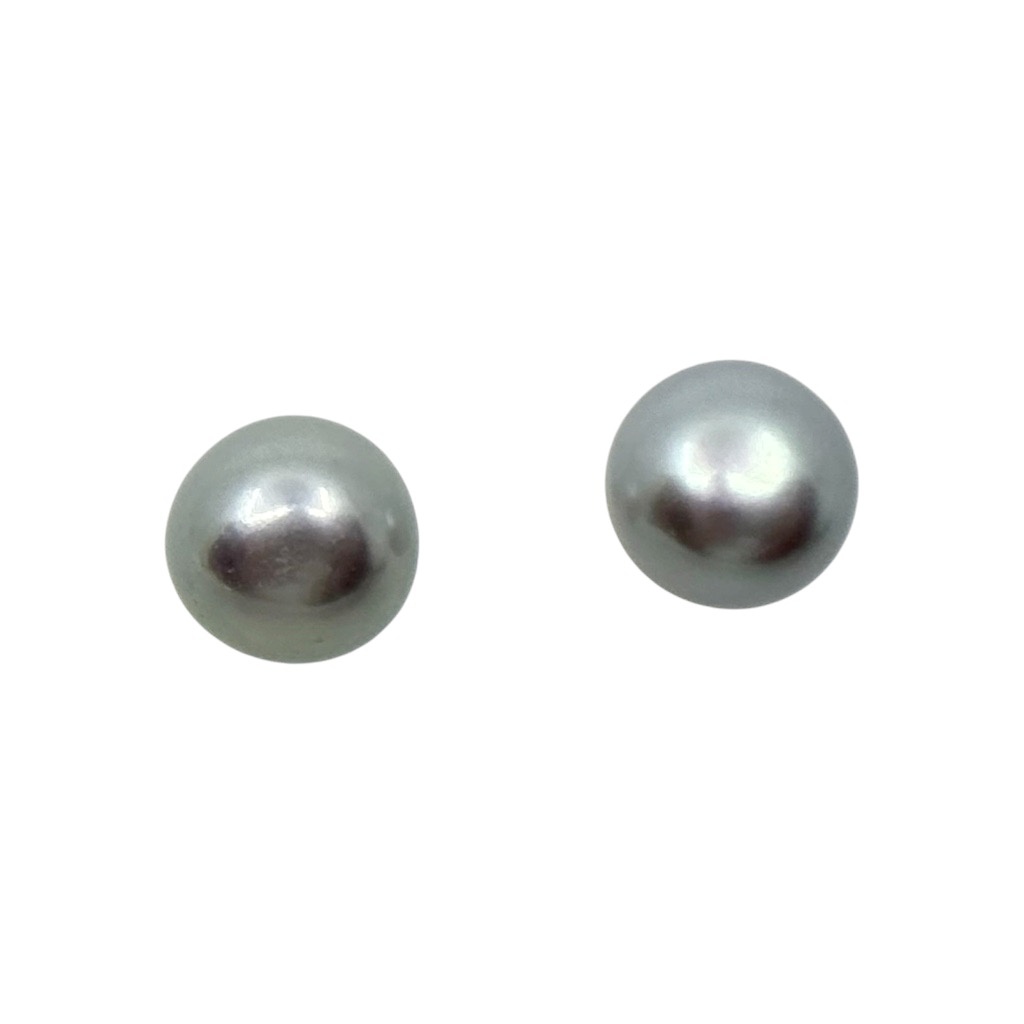 Sterling silver 9mm freshwater perl stud earrings - GM1010