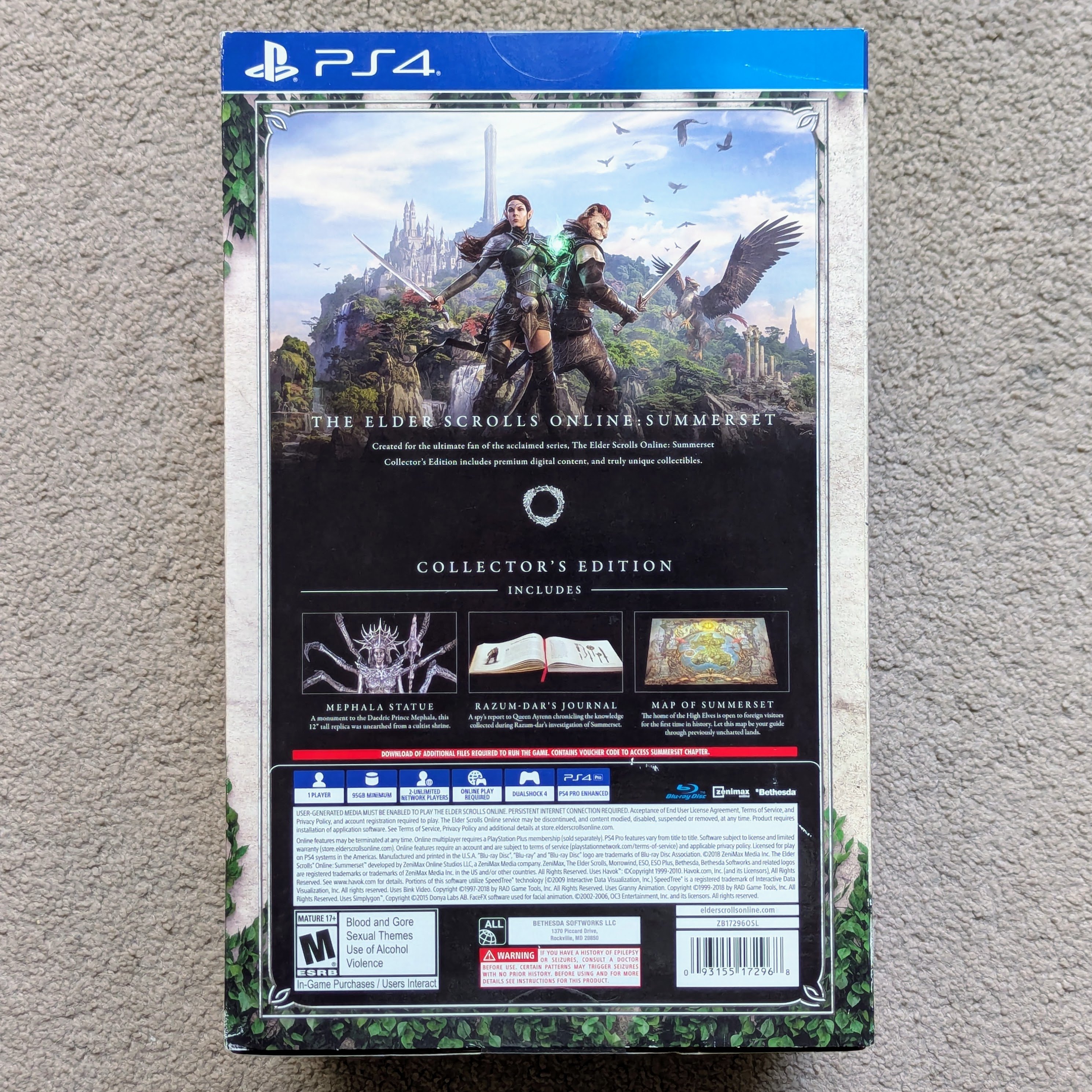 FLASH SALE Elder Scrolls Online Summerset Collectors Edition PS4 - photo 2