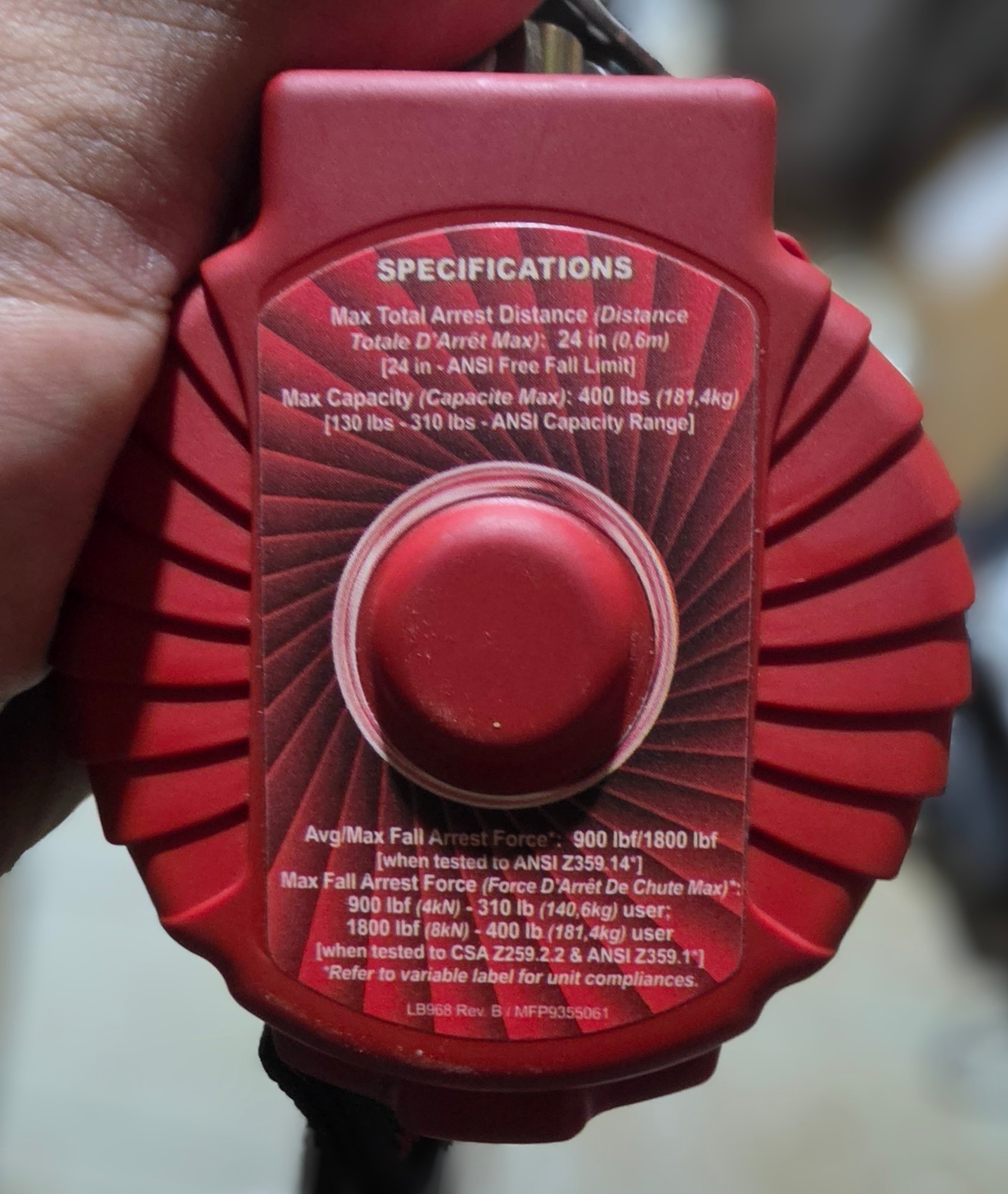 Miller TurboLite Personal Fall Limiter - photo 2