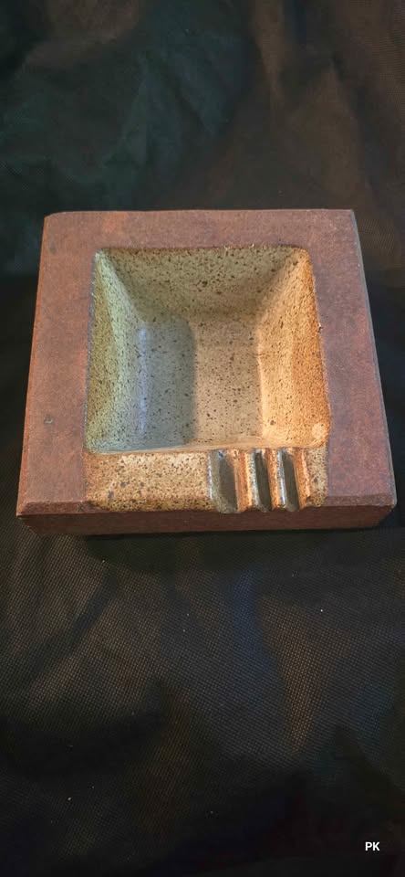 Vintage Brutalist Mid-Century Modern Studio Pottery Ashtray