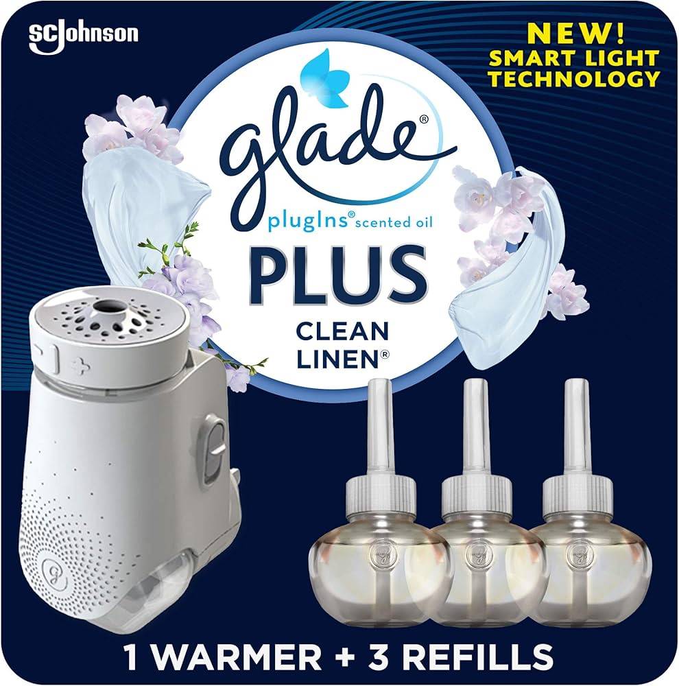 Glade Plug-In Scented Oil Warmers + Clean Linen Refills Bundle - photo 2