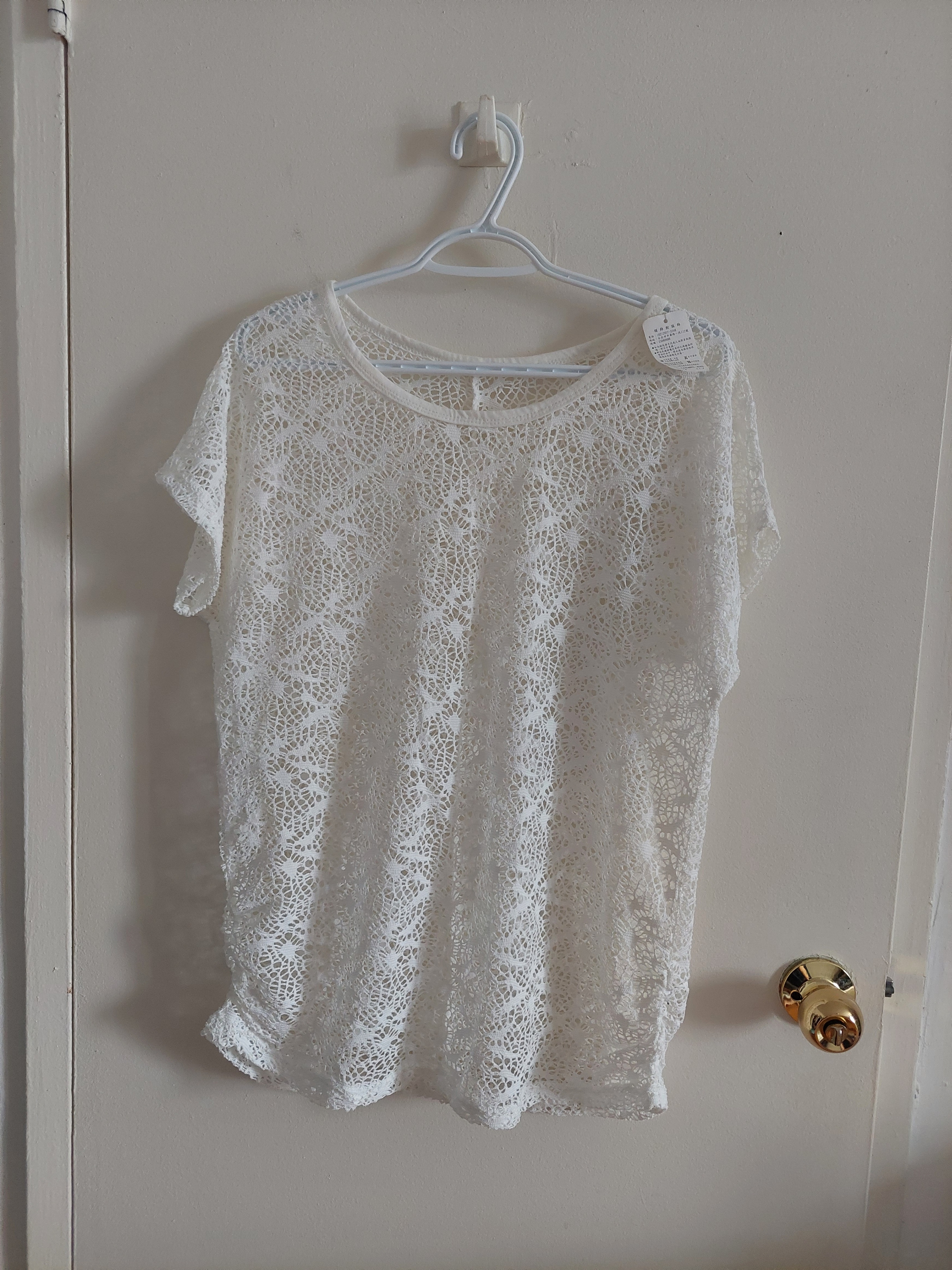 BNWT Women's White Beach Cover Up Top