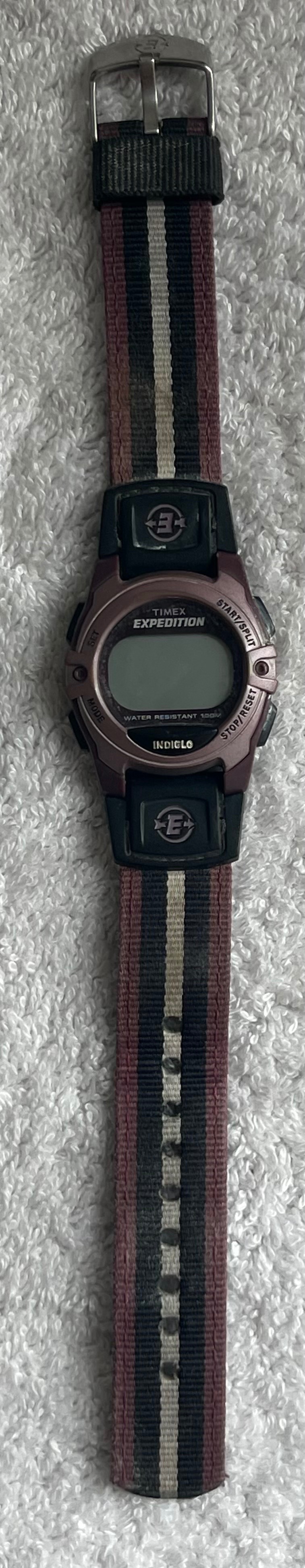 Timex Expedition Indiglo Digital Watch - Plum (Needs Battery) - photo 3