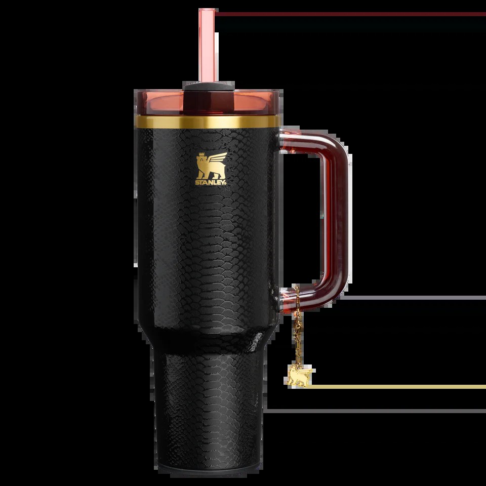 The Quencher Luxe Tumbler 40 Oz - Black Snakeskin - photo 4
