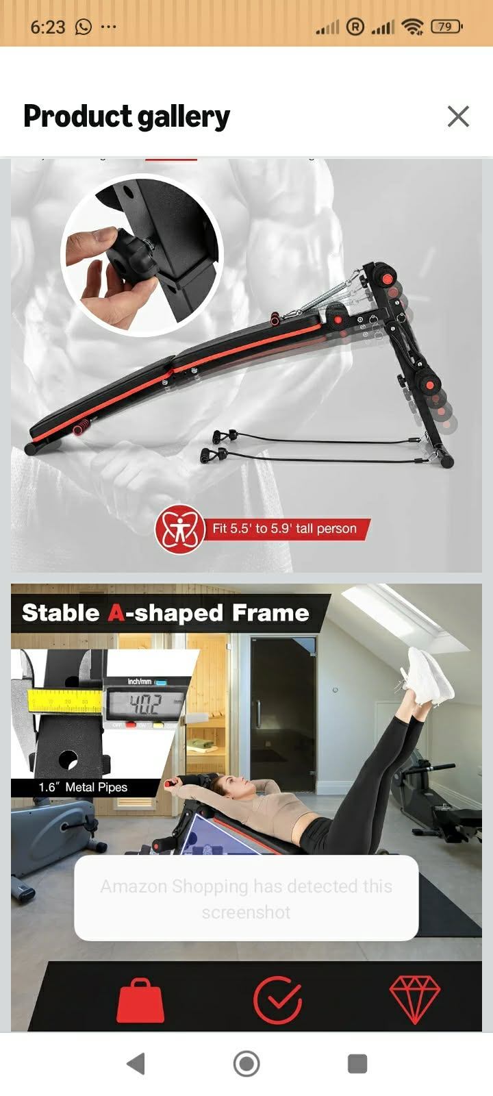 Adjustable Sit-Up Bench with Resistance Bands - photo 3