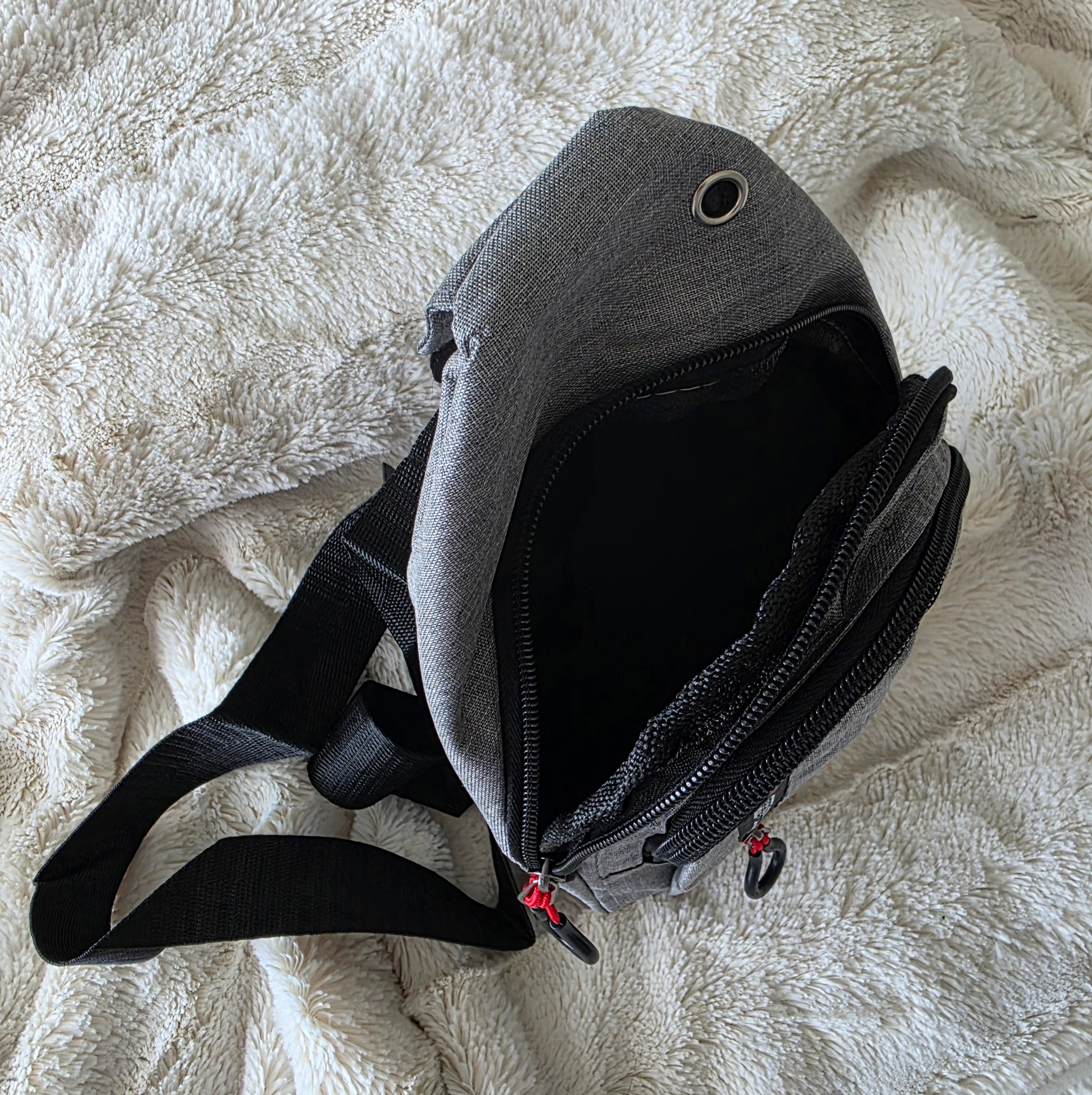 Unisex GREY Crossbody Bag/Shoulder Bag/Adjustable/Zipper-NEW - photo 4