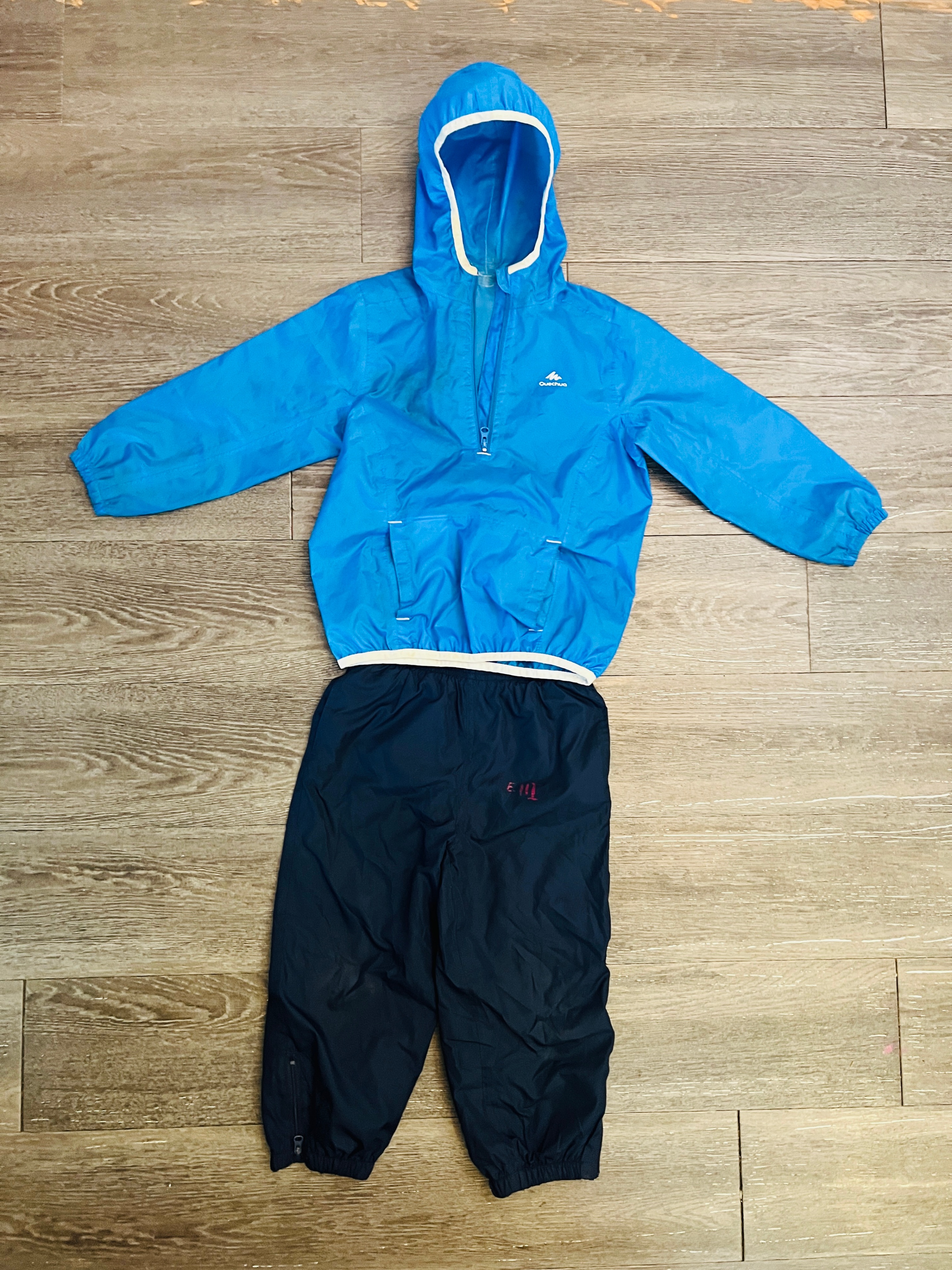 2 piece Reusable Hooded Raincoat and pant for 2 to 4 year kid