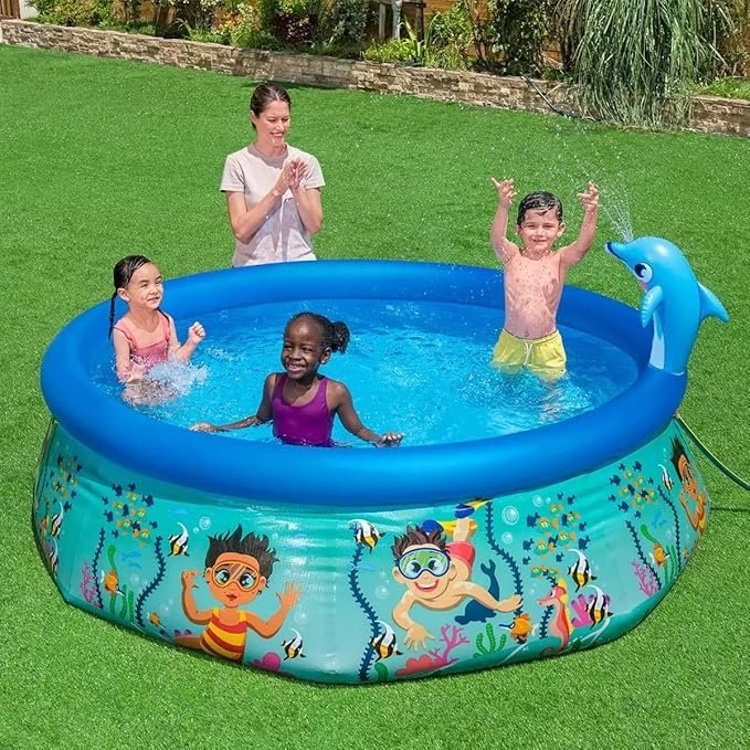 Bestway H2OGO! Underwater Oasis Spray Pool — 8ft Round — $30