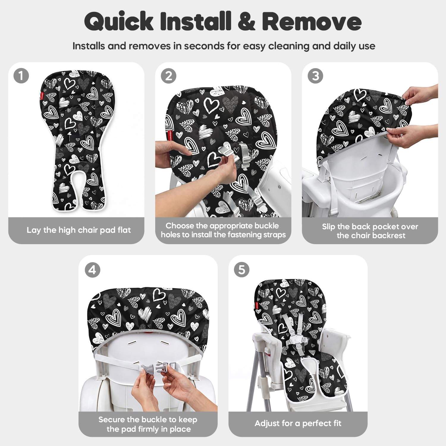 NEW~ Mamatepe Baby High Chair Seat Cover Replacement - photo 3