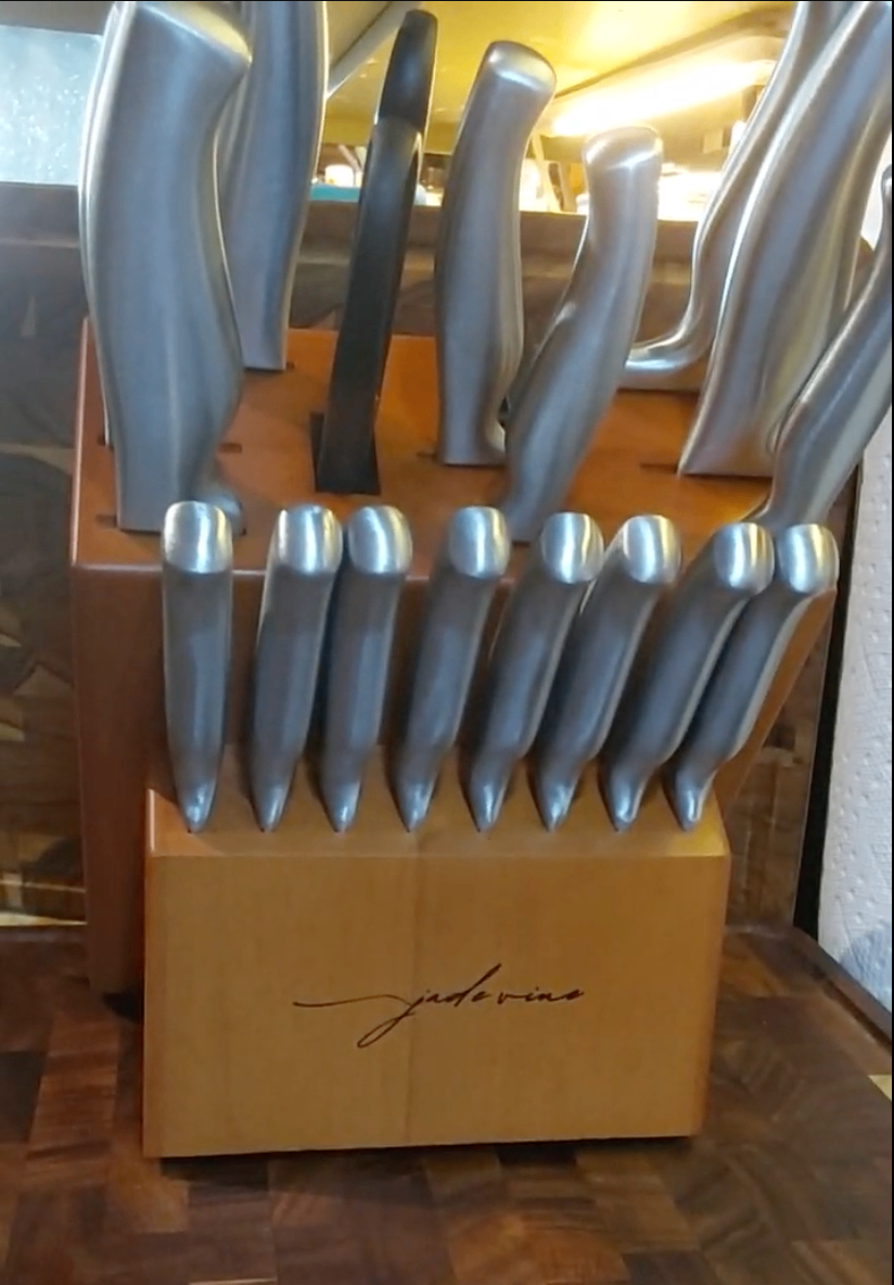 18pc Kitchen Knife Set with Block - photo 4