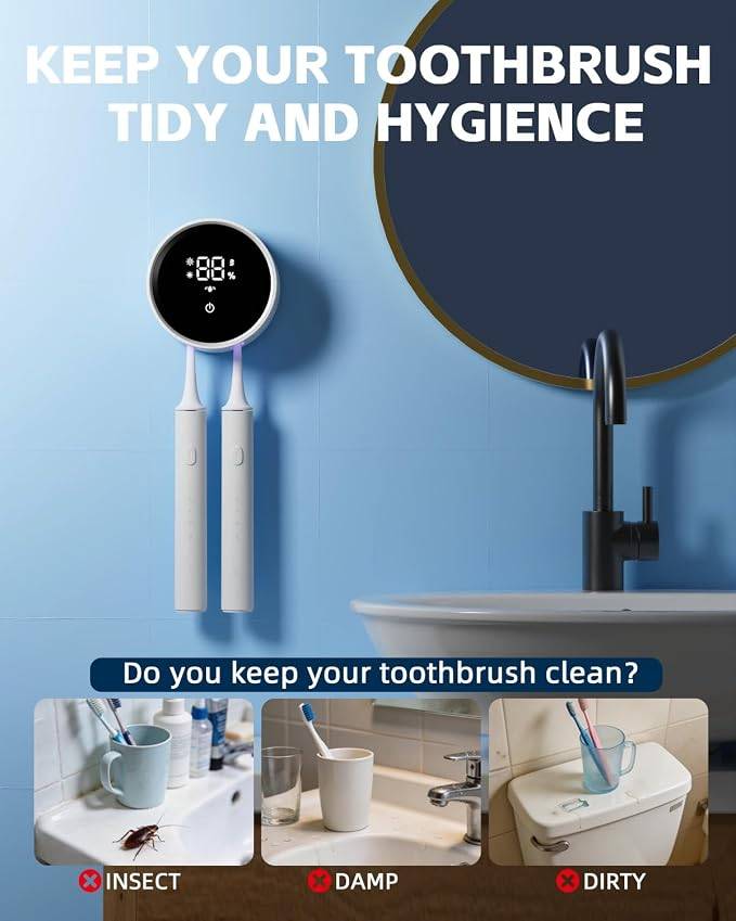 Smart UV Toothbrush Sanitizer & Holder – Motion Sensor - photo 4