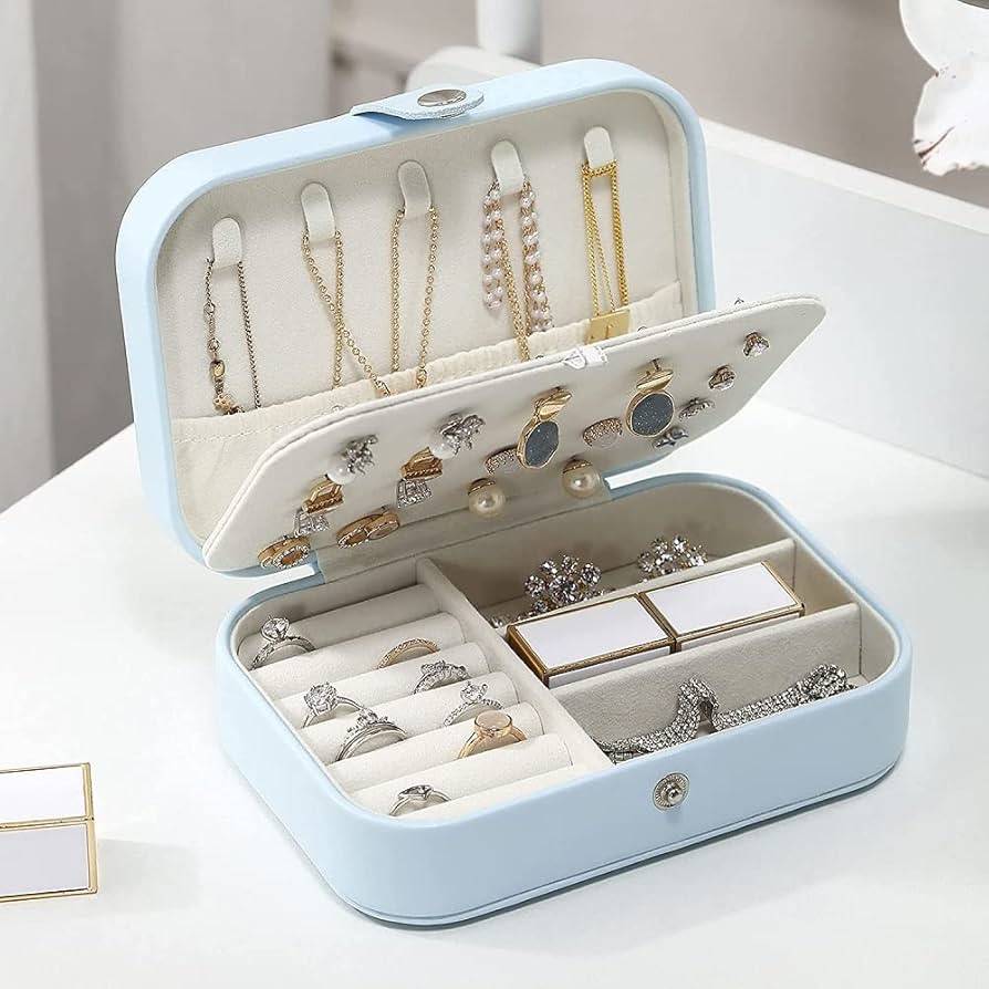 Jewellery Travel Earing Ring Necklace Jewelry Storage Box - photo 2