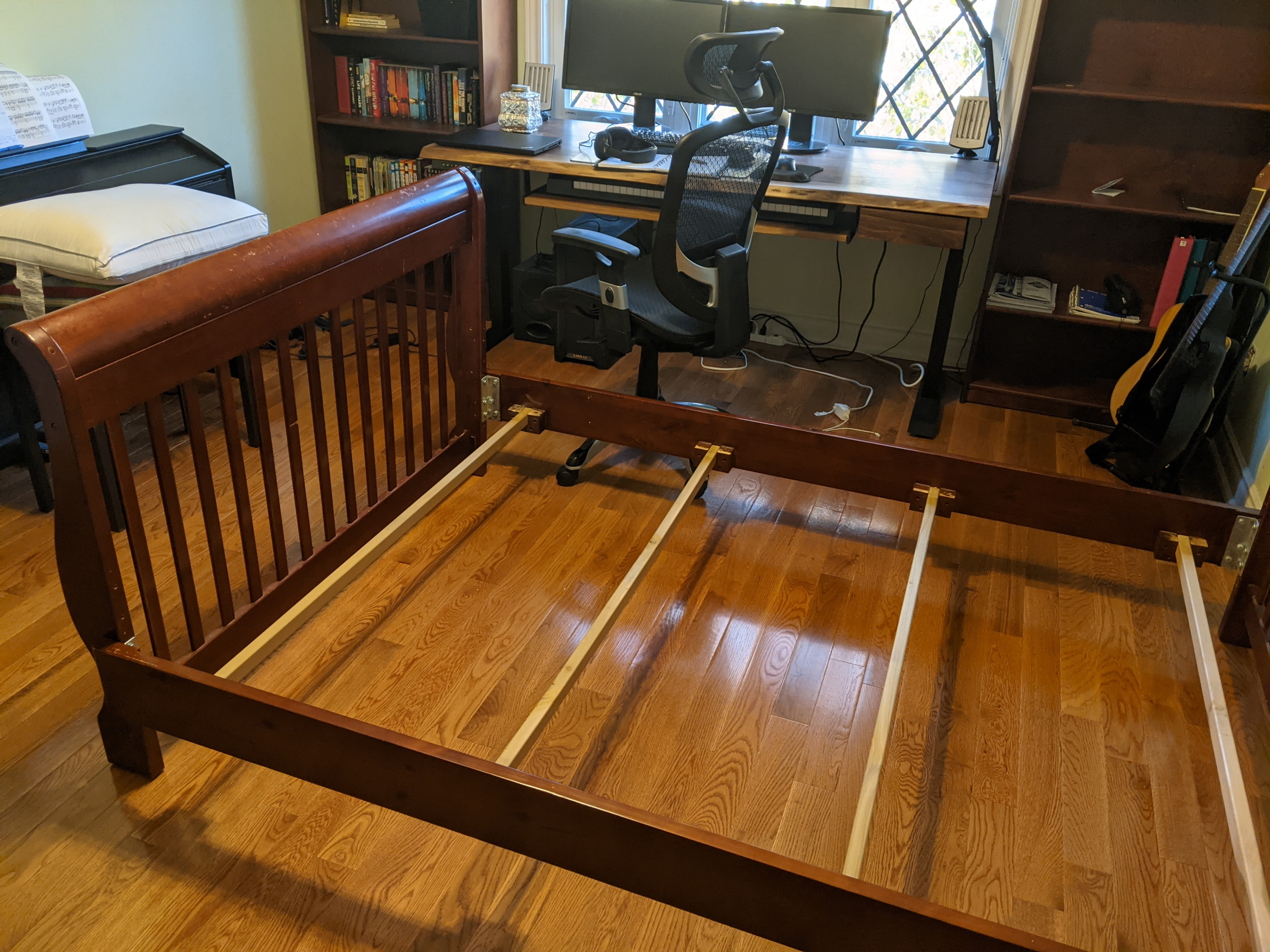 Cherry Wood Double Bed Frame - photo 3