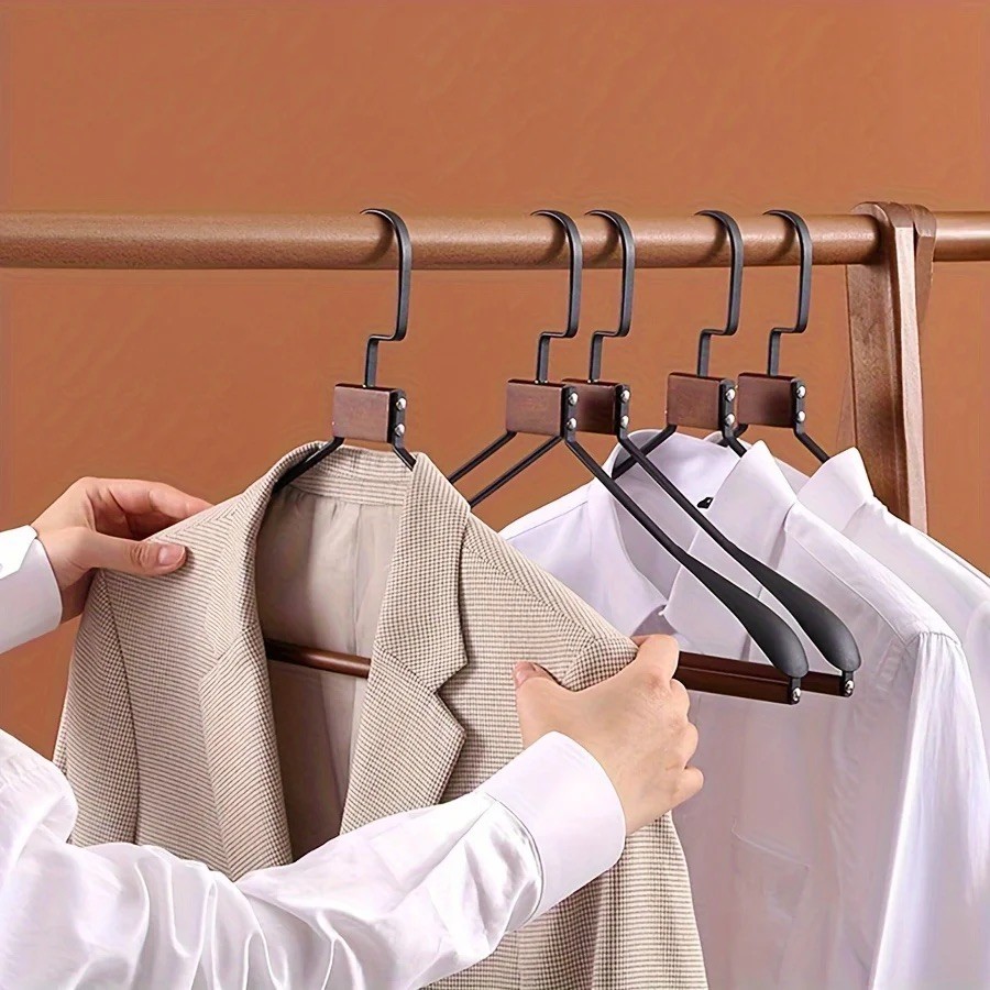 Wooden and Metal Wide Shoulder Clothes Hangers - photo 3