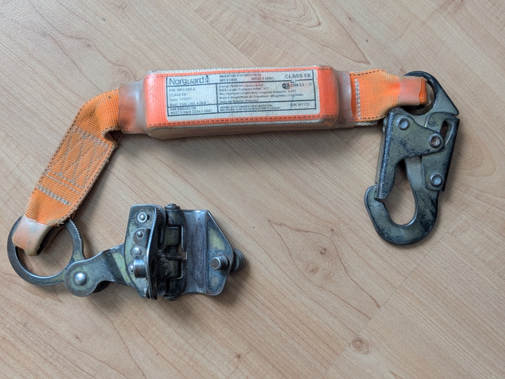 6 foot working at heights lanyard with rope grab - photo 2