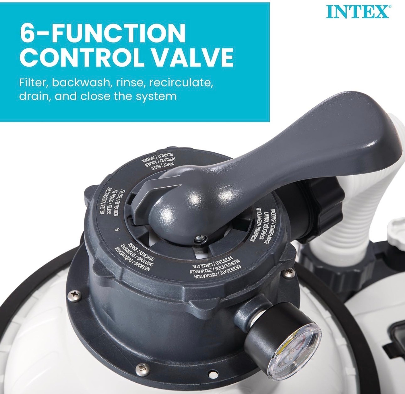 INTEX 1500 GPH Krystal Clear Sand Filter Pump Swimming Auto Time - photo 5