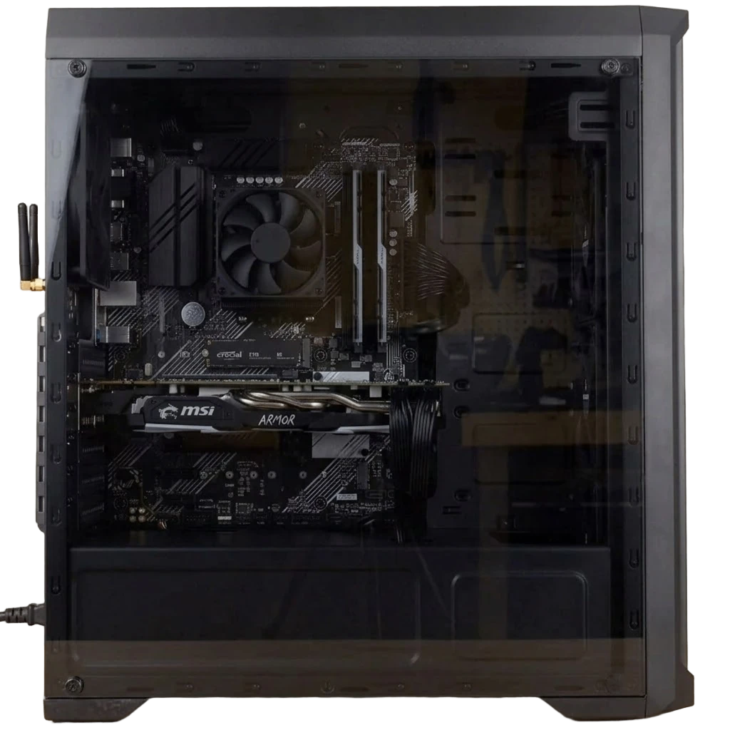 Sleek Stealth Workstation & Gaming PC Ryzen 5 3600 RX 580 8GB