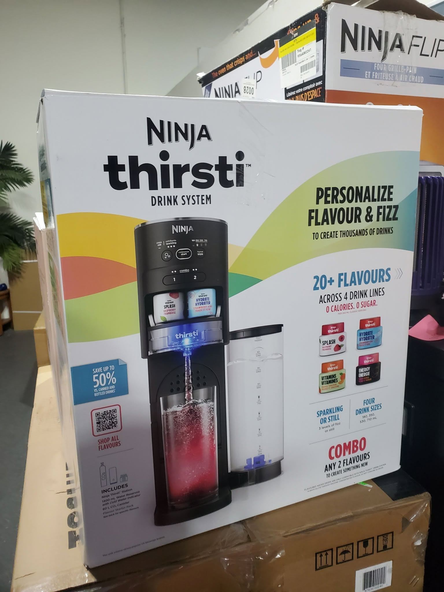 Ninja Thirsti Drink System, Soda Maker,Carbonated Water Machine,