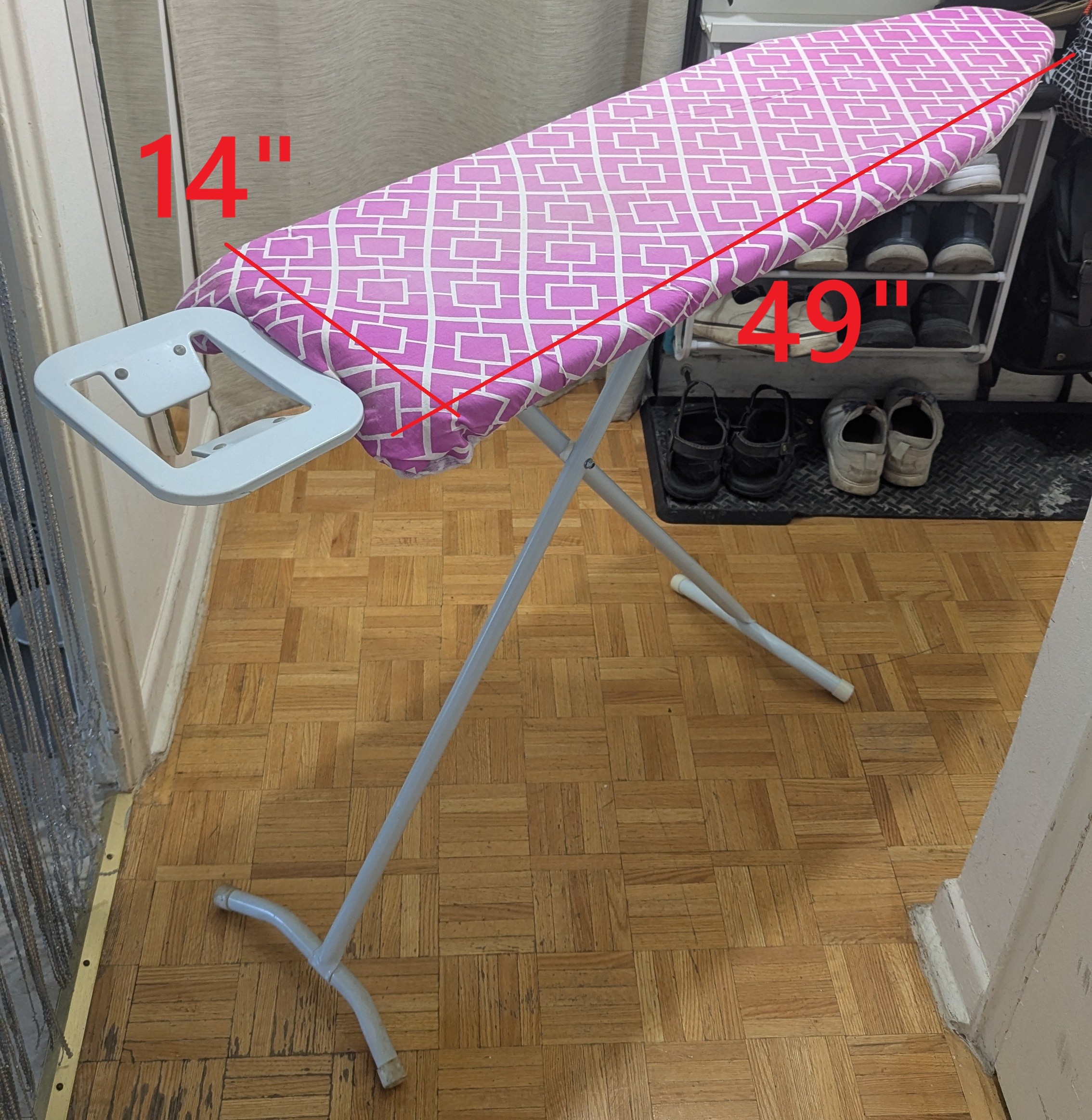 49x14" Ironing Board metal foldable comes with a cover
