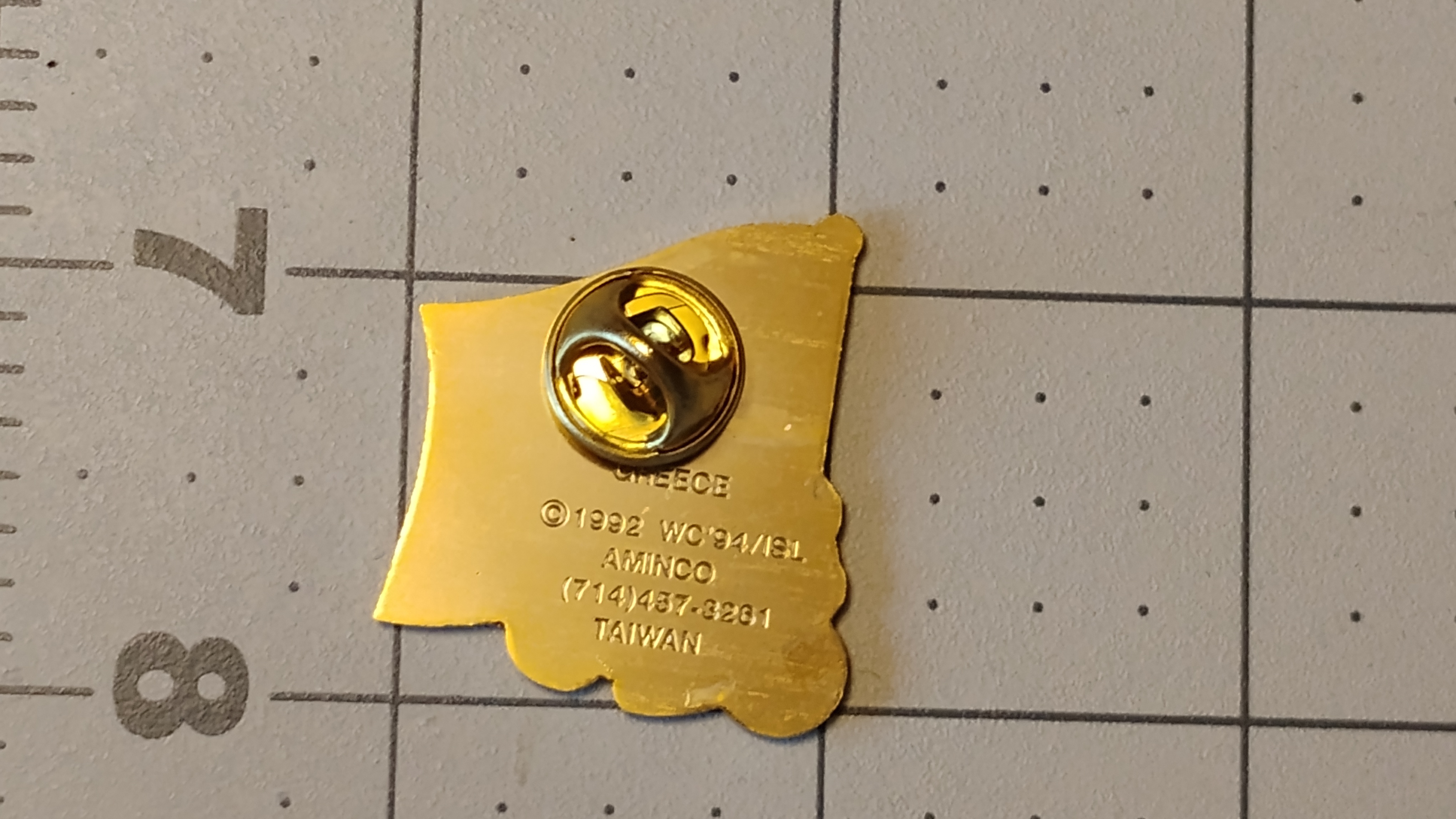 FIFA World Cup USA 1994 Greece Lapel Pin - photo 2