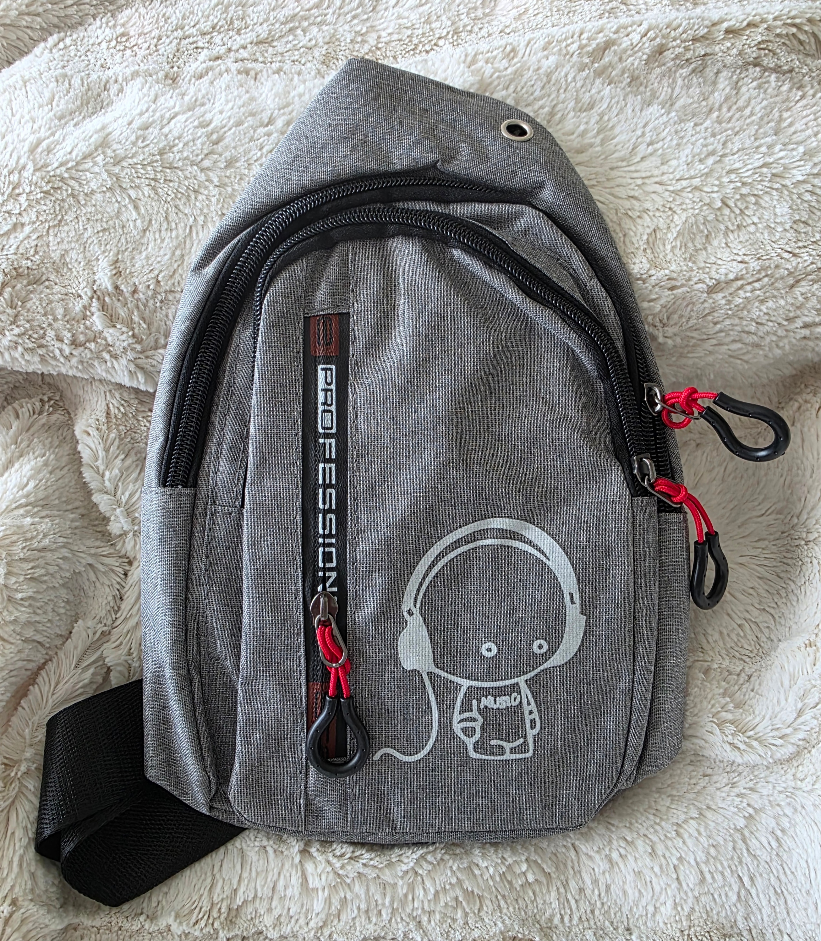 Unisex GREY Crossbody Bag/Shoulder Bag/Adjustable/Zipper-NEW - photo 2
