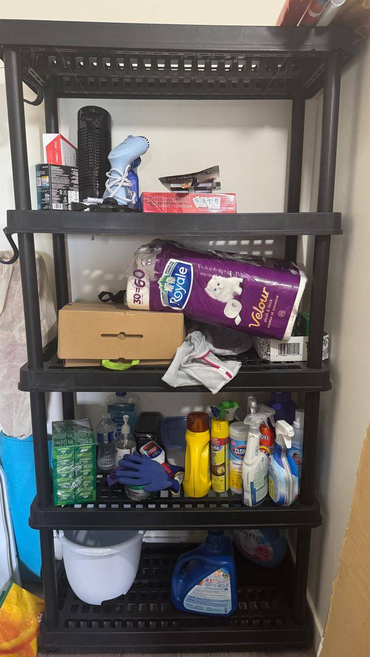 5-Shelf Resin/ Plastic Storage Rack/ Shelving Unit