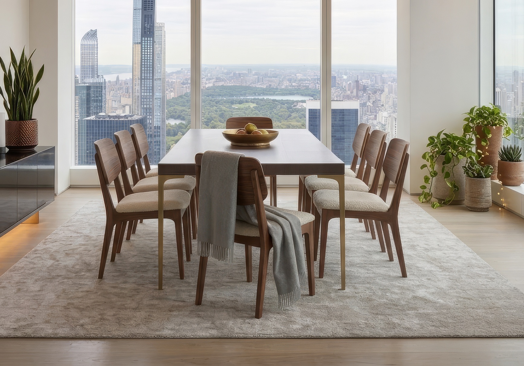Soliloquy Extendable Dining Table - Brown Oak Wood
