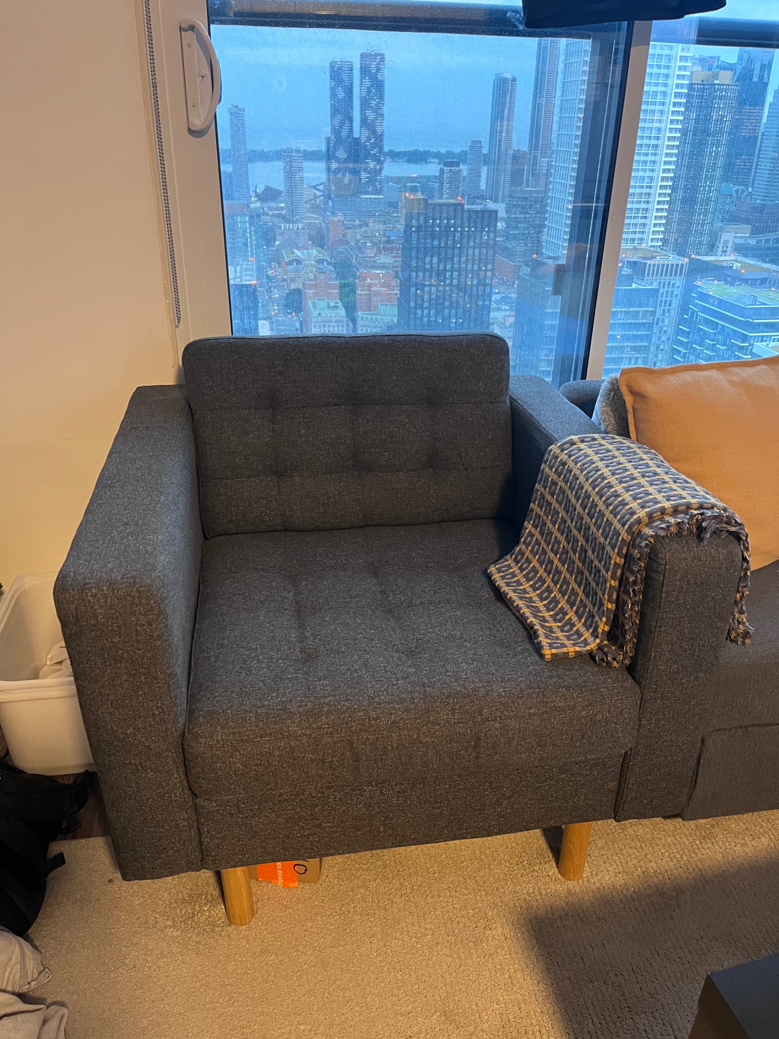 Dark Gray IKEA MORABO armchair