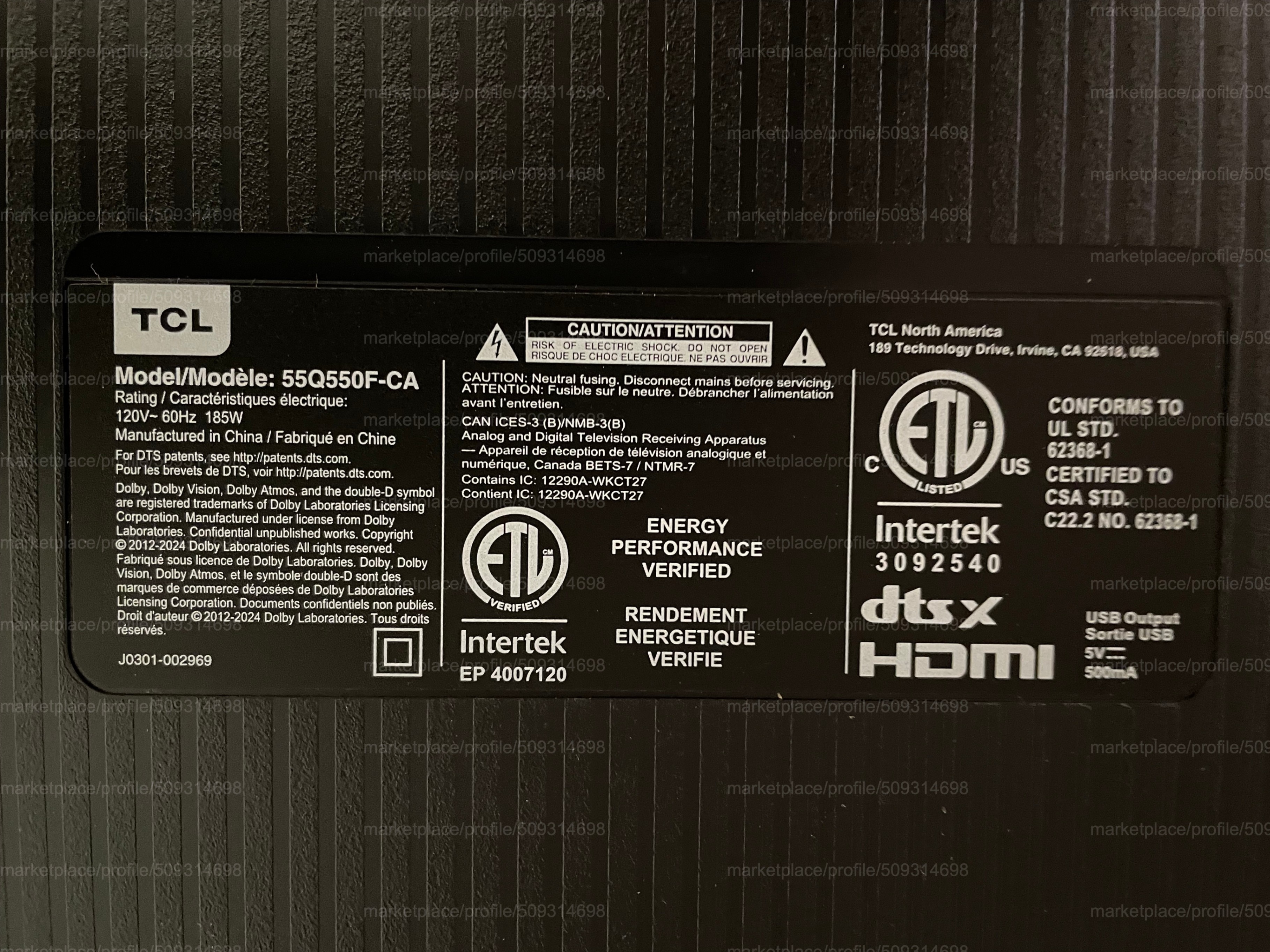 Mint! TCL 55" QLED 55Q550F-CA Q5-Class 4K Smart TV - photo 4