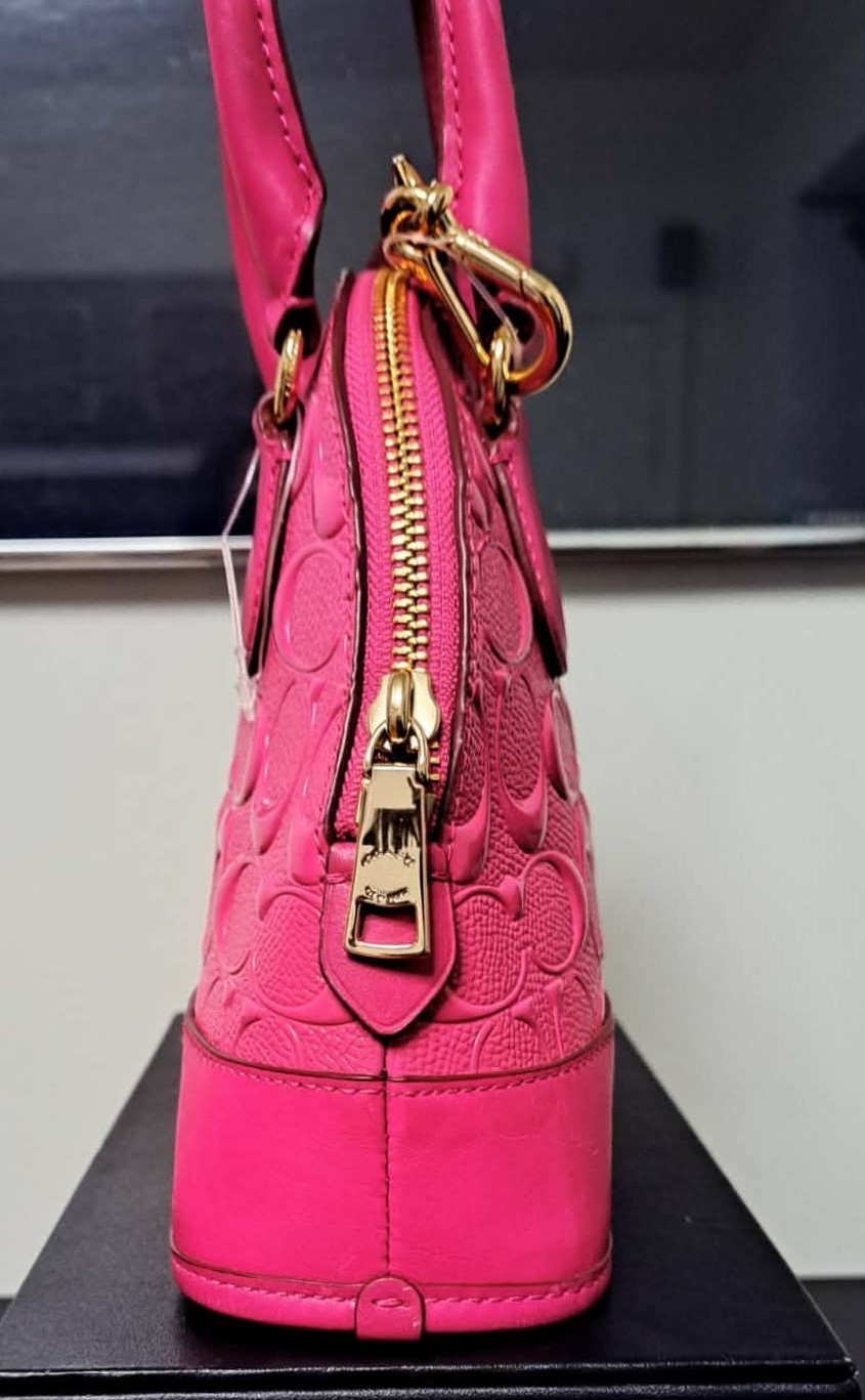 New Coach Small Sierra Domed Satchel Signature Patent Leather - photo 5