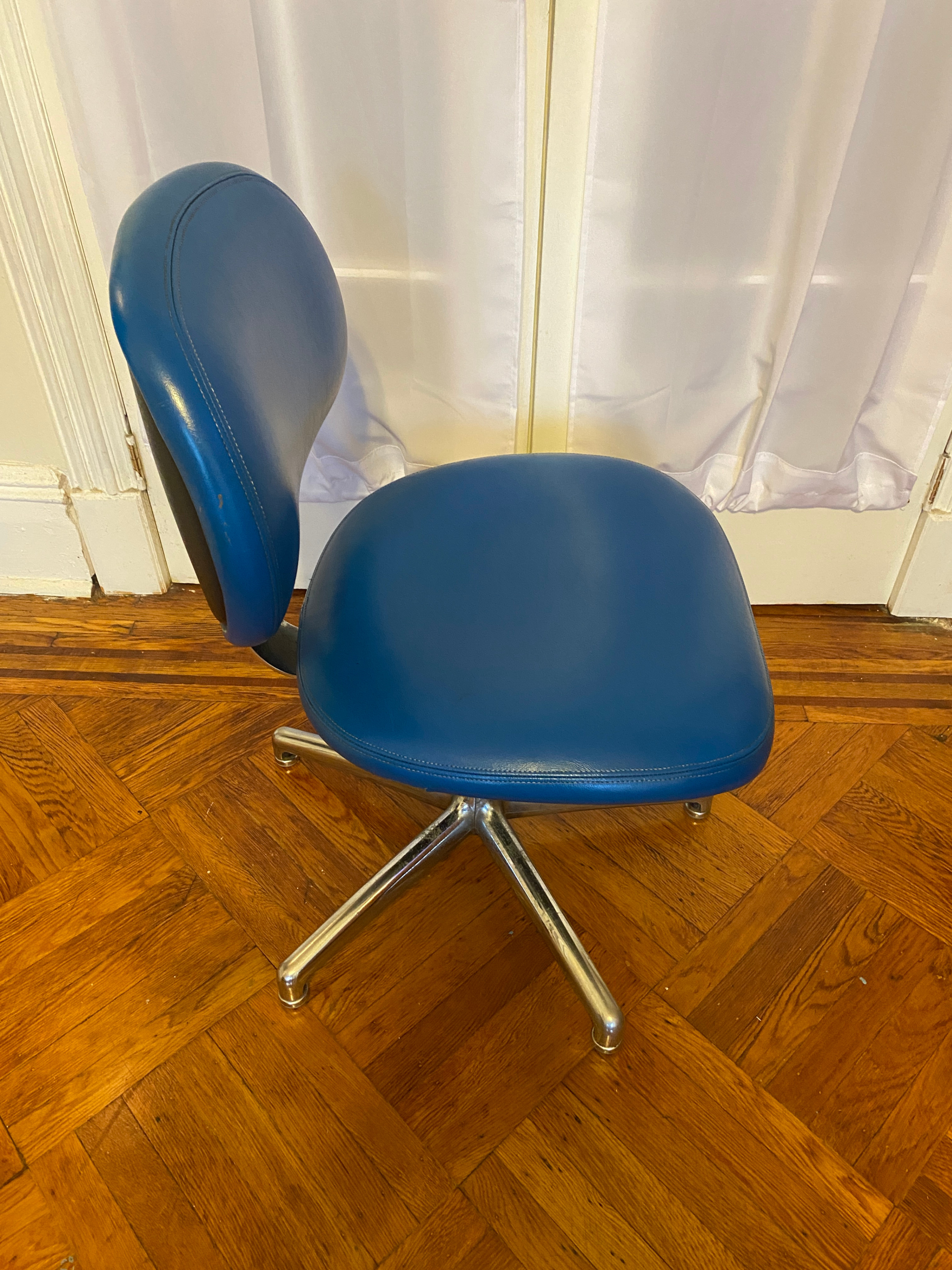 Vintage Blue Shaw Walker Industrial Swivel Chair - photo 5
