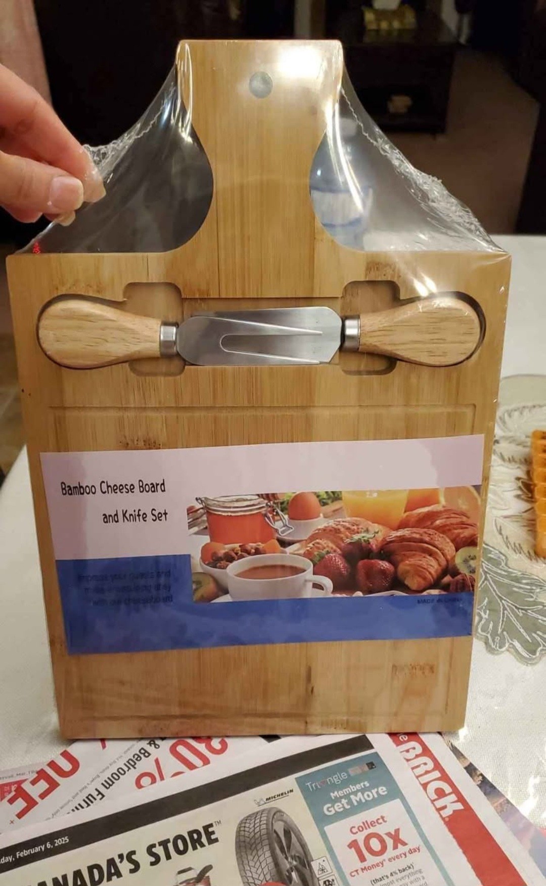 Bamboo Cheese Board and Knife Set