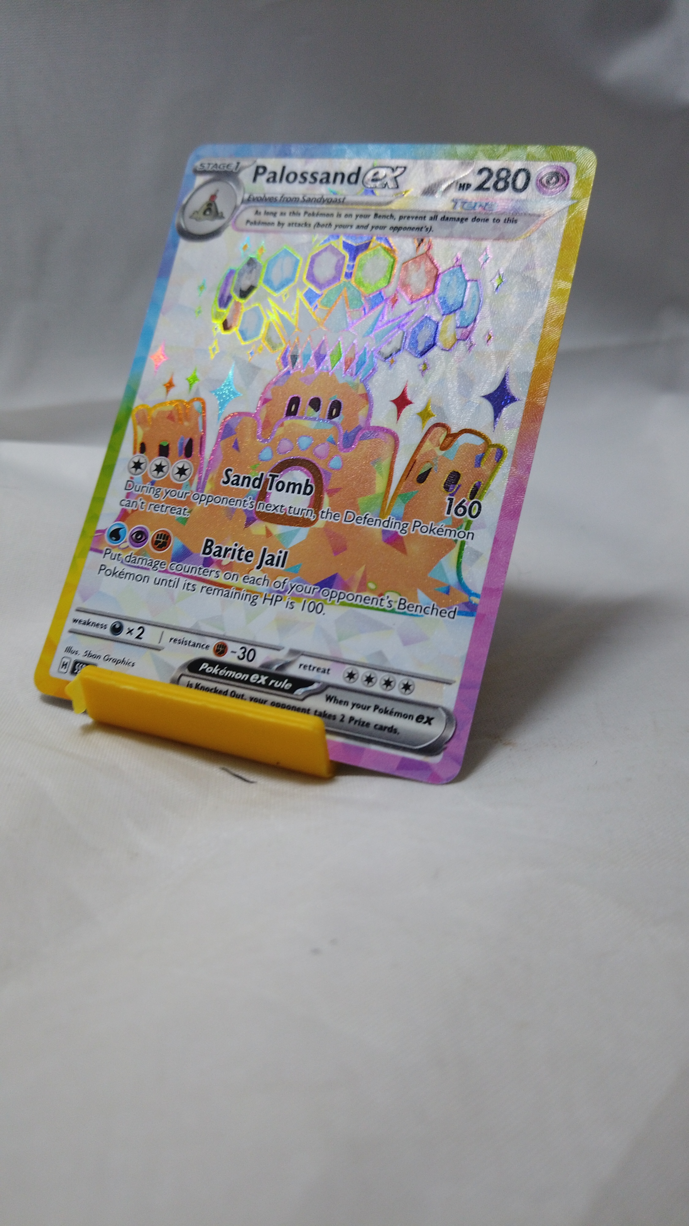 Pokemon Palossand ex 221/191 Surging Sparks Full Art Ultra Rare - photo 3