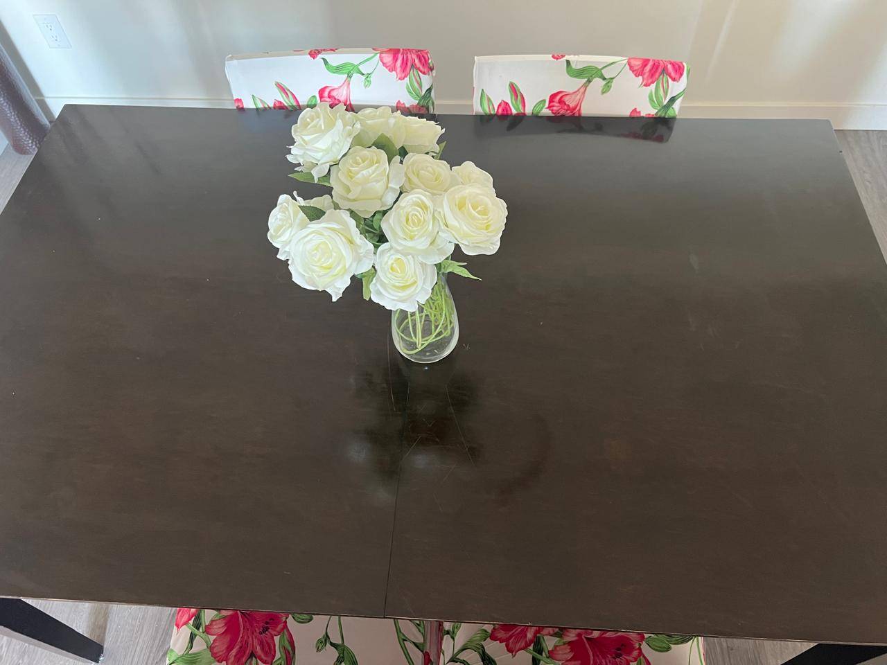 Extensable Dark Wood Dining Table - photo 5
