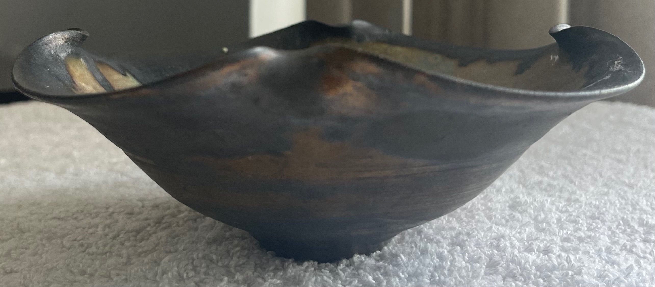 Vintage Studio Art Pottery Metallic Trinket Dish - photo 3
