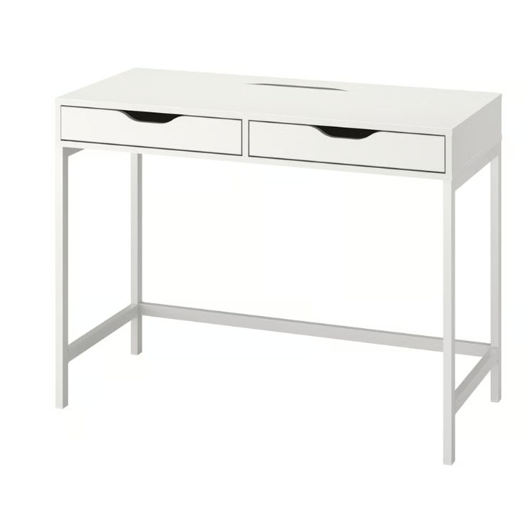 White office desk