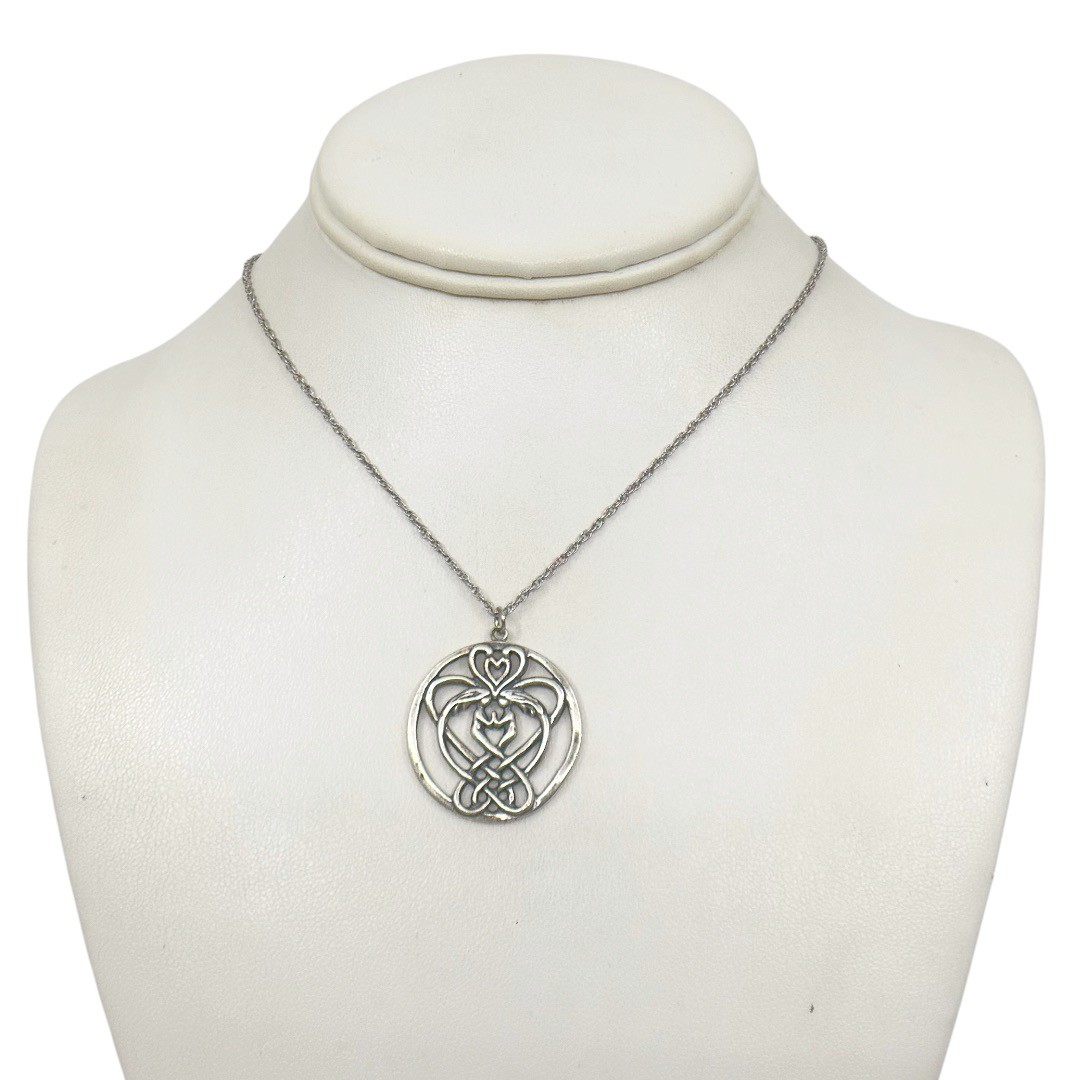 SAW 925 sterling silver celtic knot couple pendant - photo 4