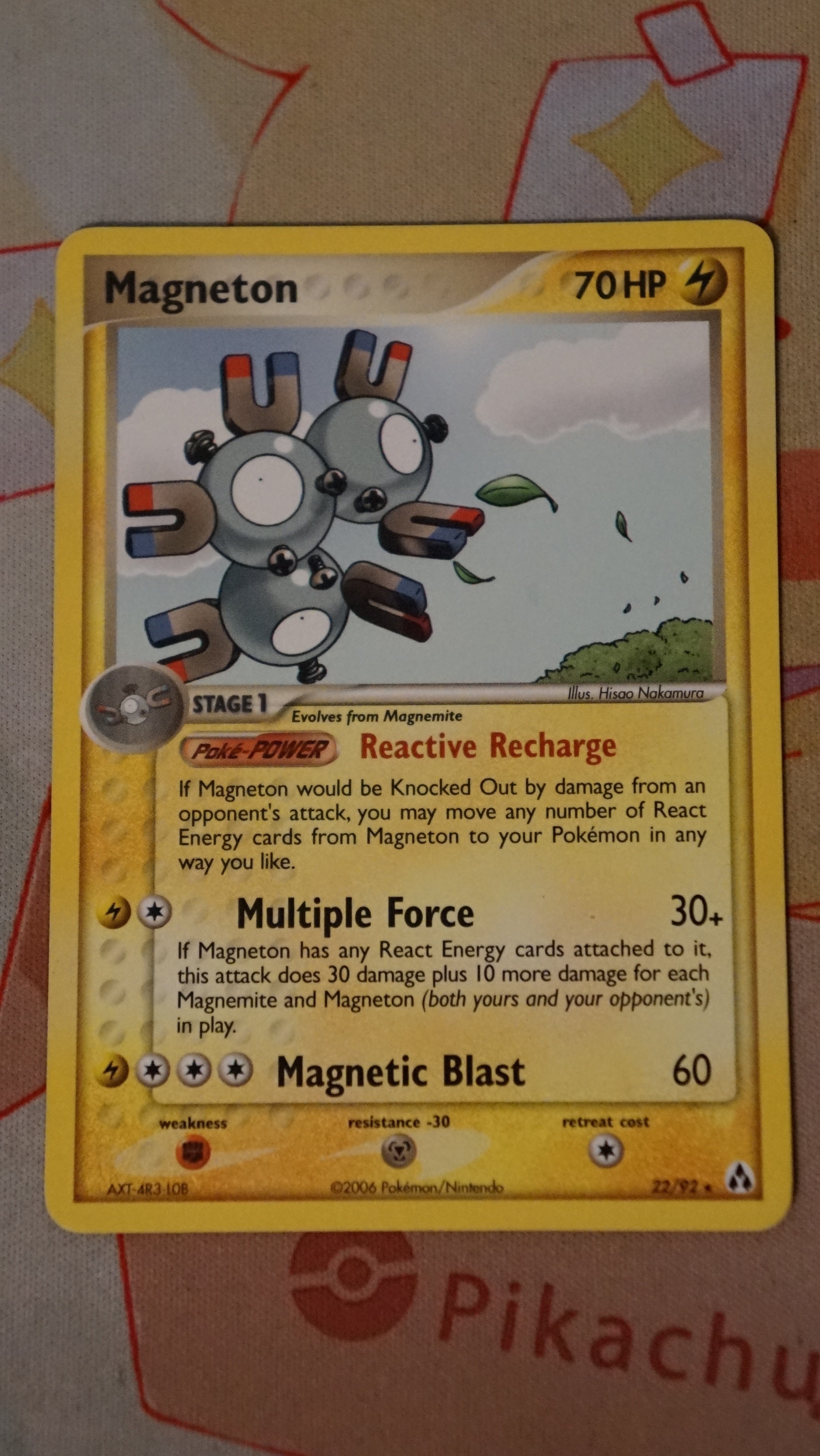Pokemon Magneton 22/92 EX Legend Maker Non-Holo LP - photo 3