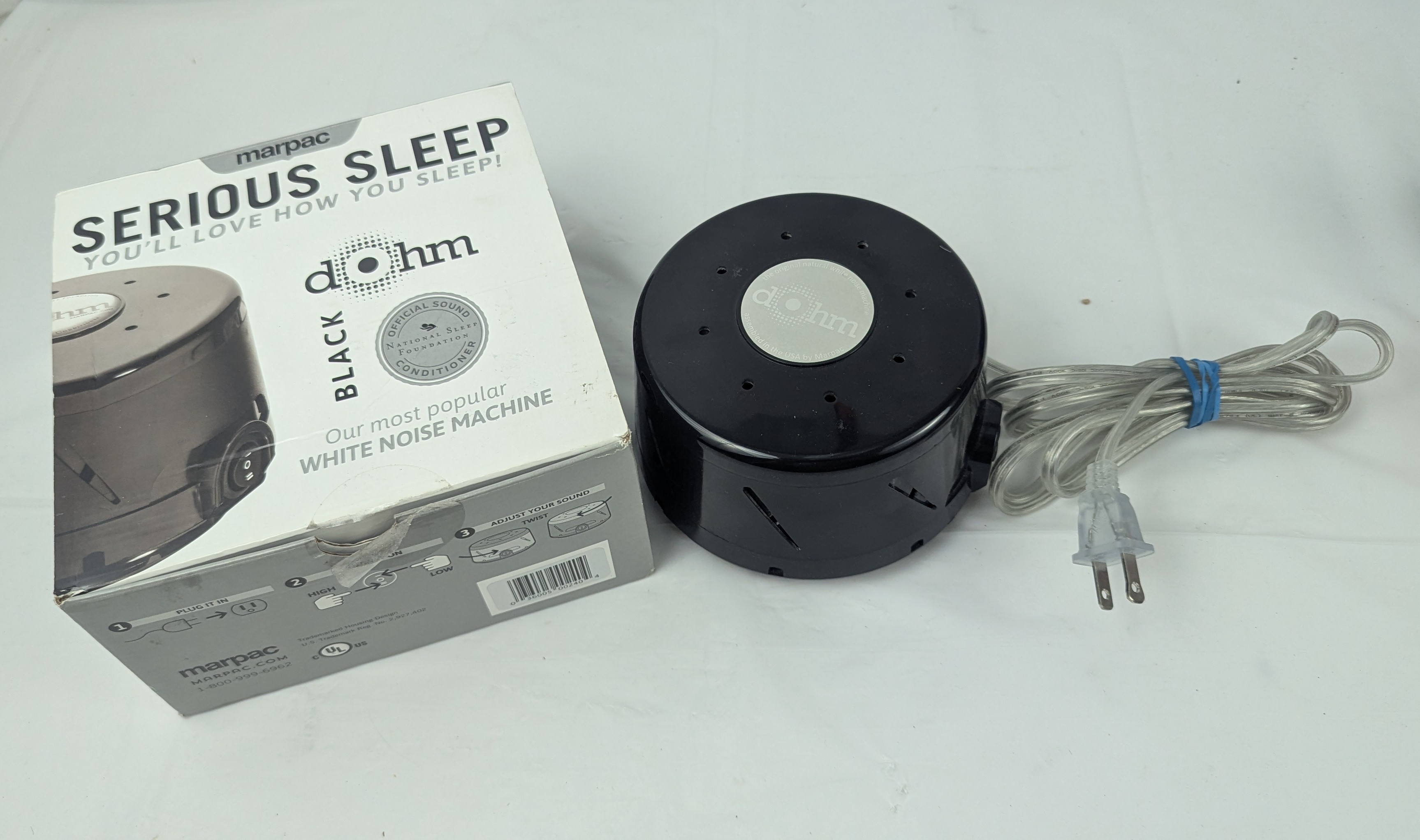 White Noise Machine Dohm marpac Black Sleeping Aid M1DSUSBK - photo 2