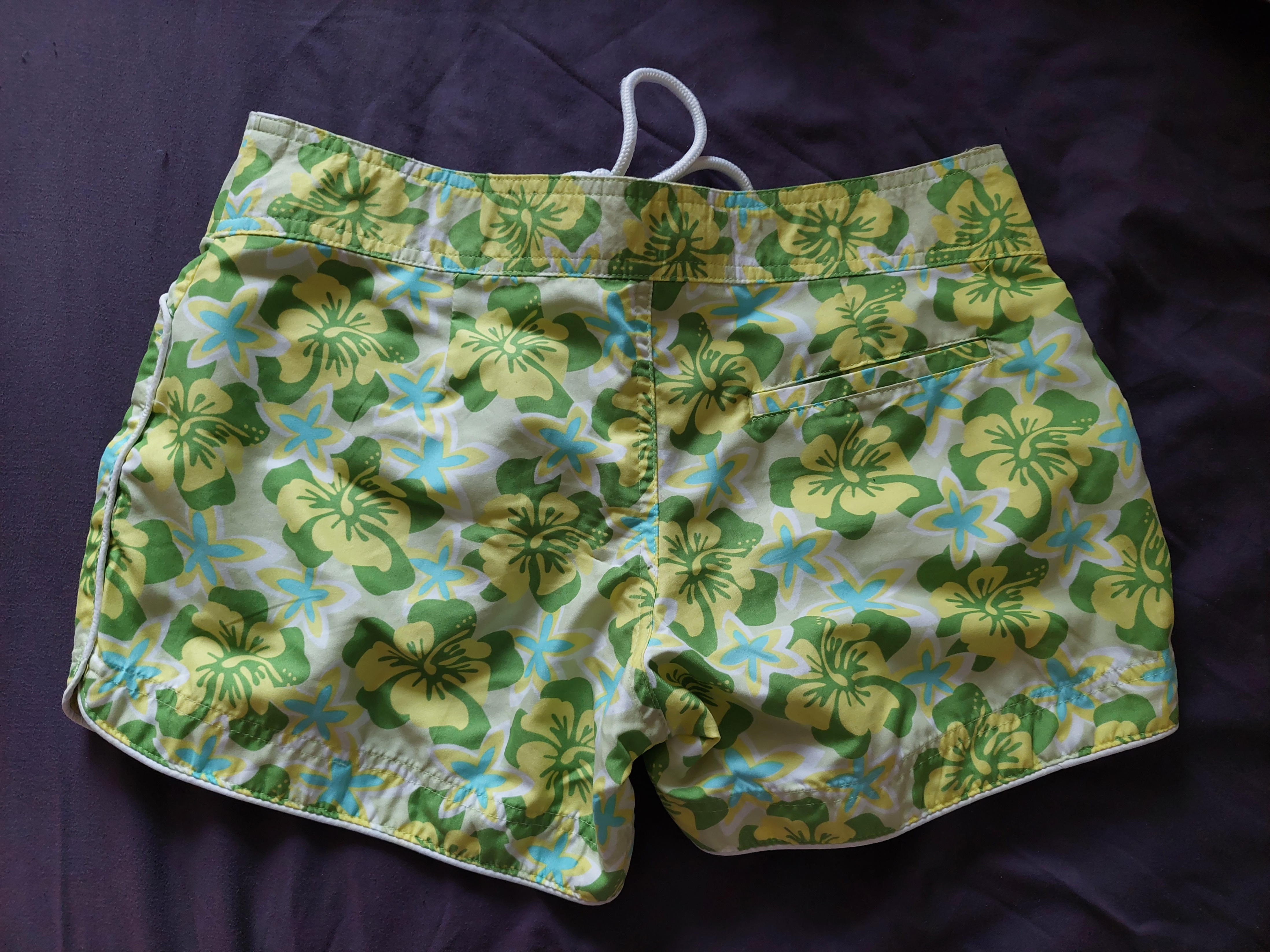 Women's Green Floral Beach Swim Board Shorts - photo 2