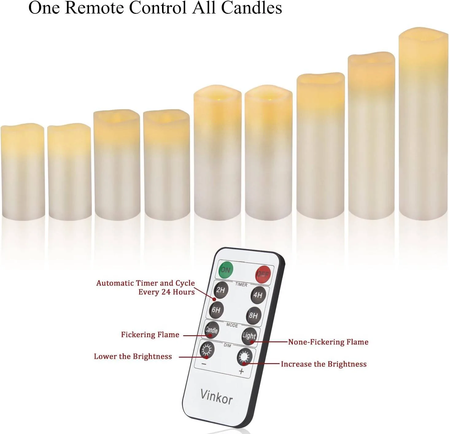 Flameless Battery Operated Candles 9 Pack - photo 5